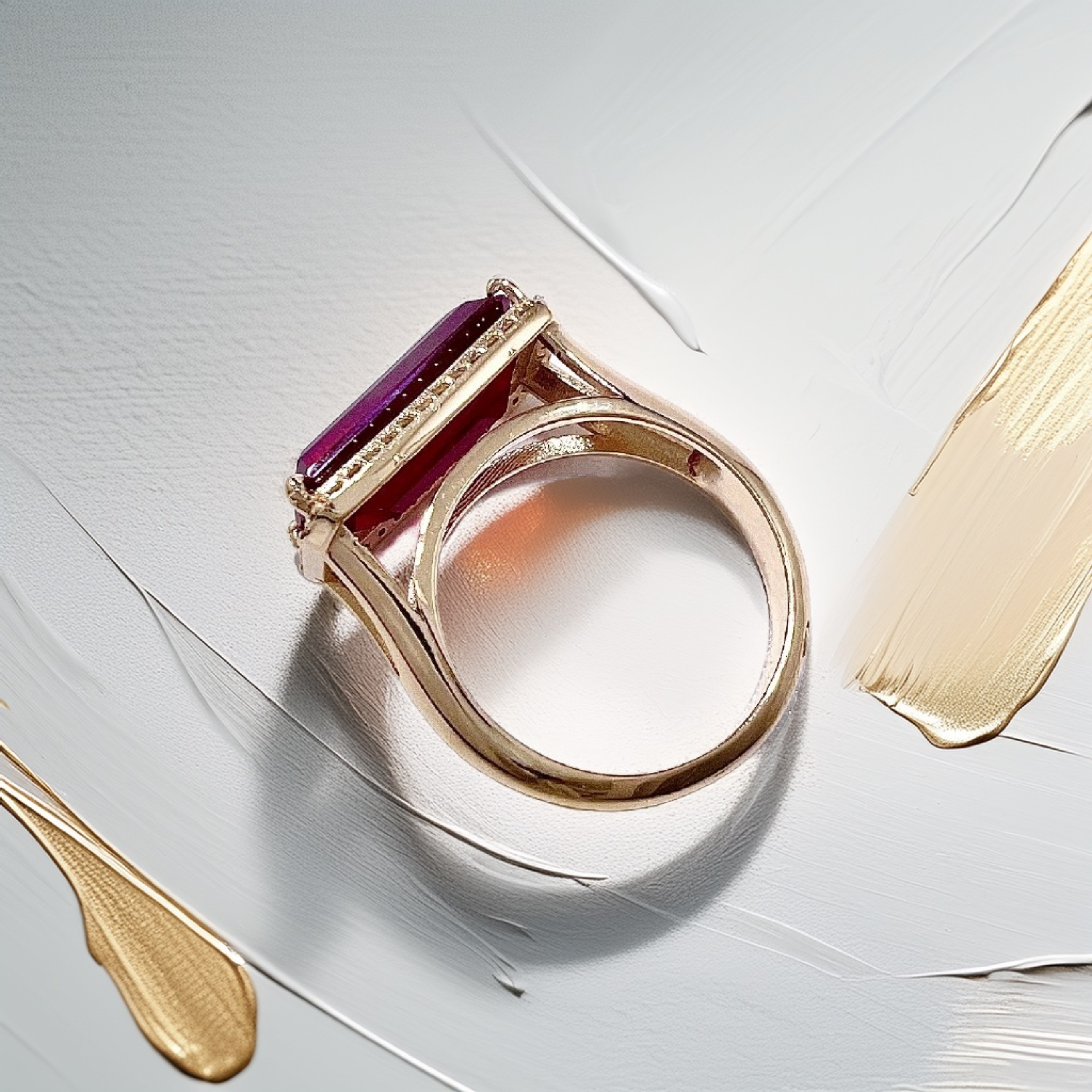 East West Ruby Statement Ring