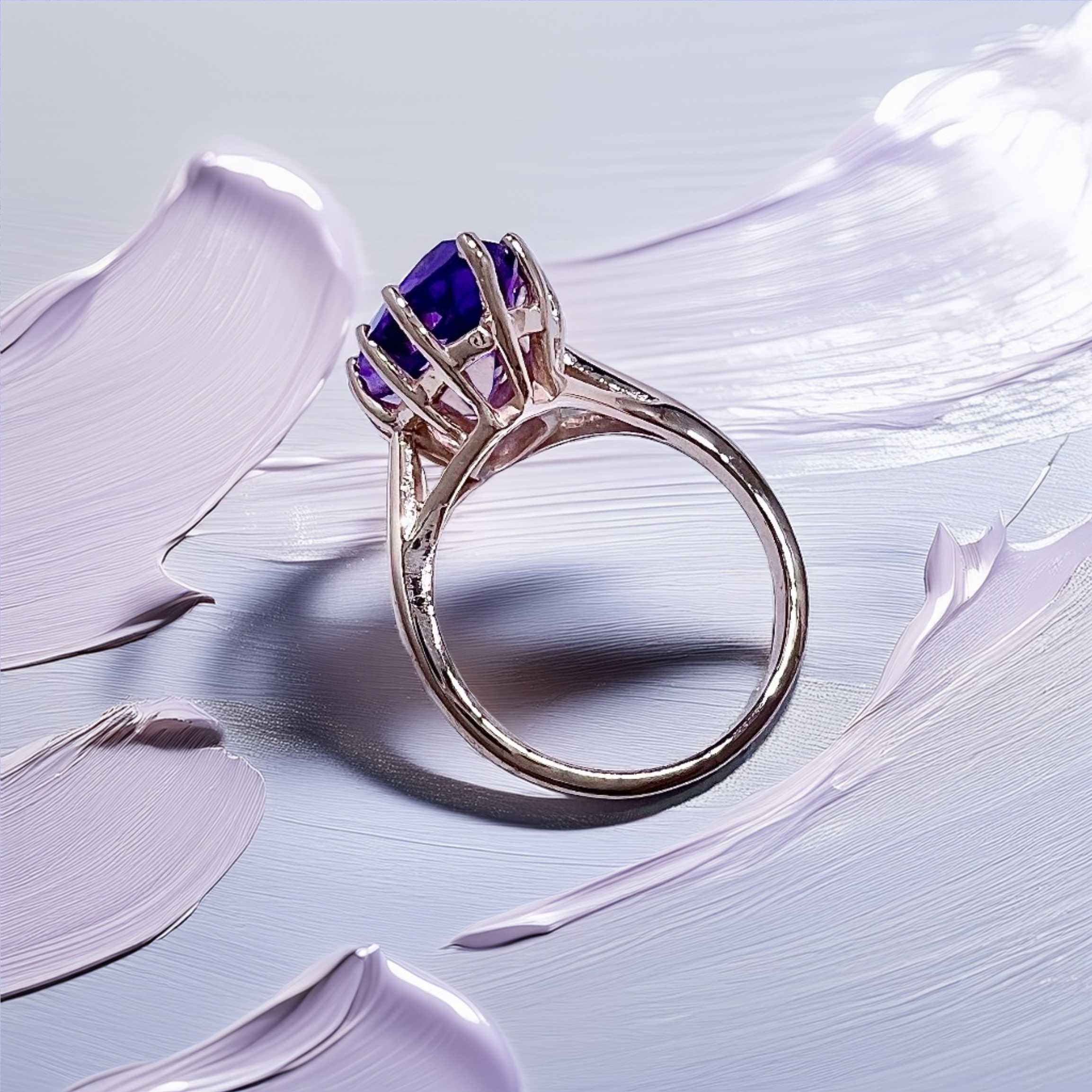 Marquise Amethyst Ring | Statement Ring