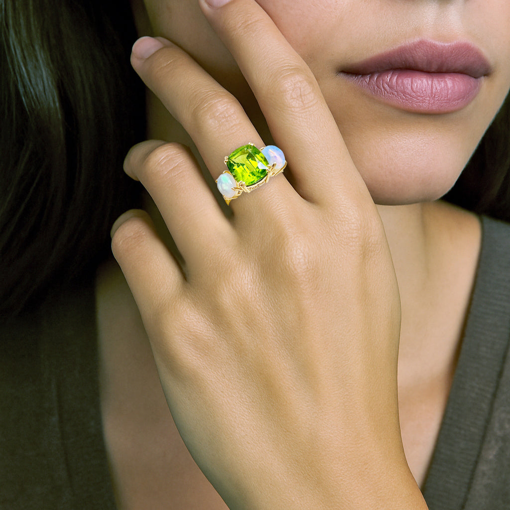 Plena Natura | Opal And Peridot Ring
