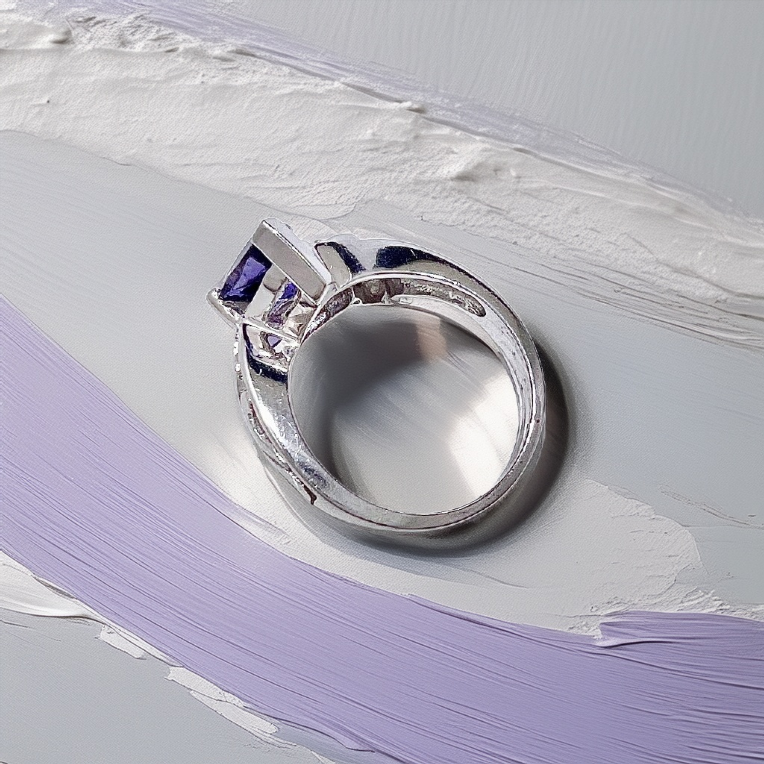 Pear Tanzanite White Gold Ring | Handcrafted Pear-Cut Tanzanite Gemstone