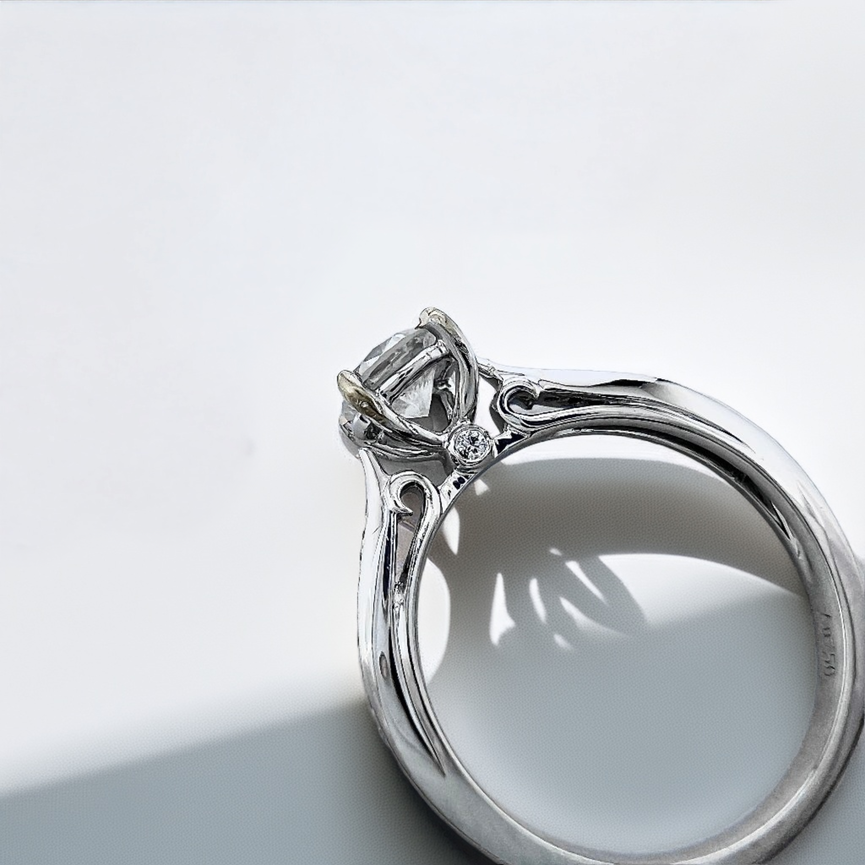 Peek-A-Boo Diamond Engagement Ring 0.75tcw