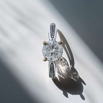 Peek-A-Boo Diamond Engagement Ring 0.75tcw