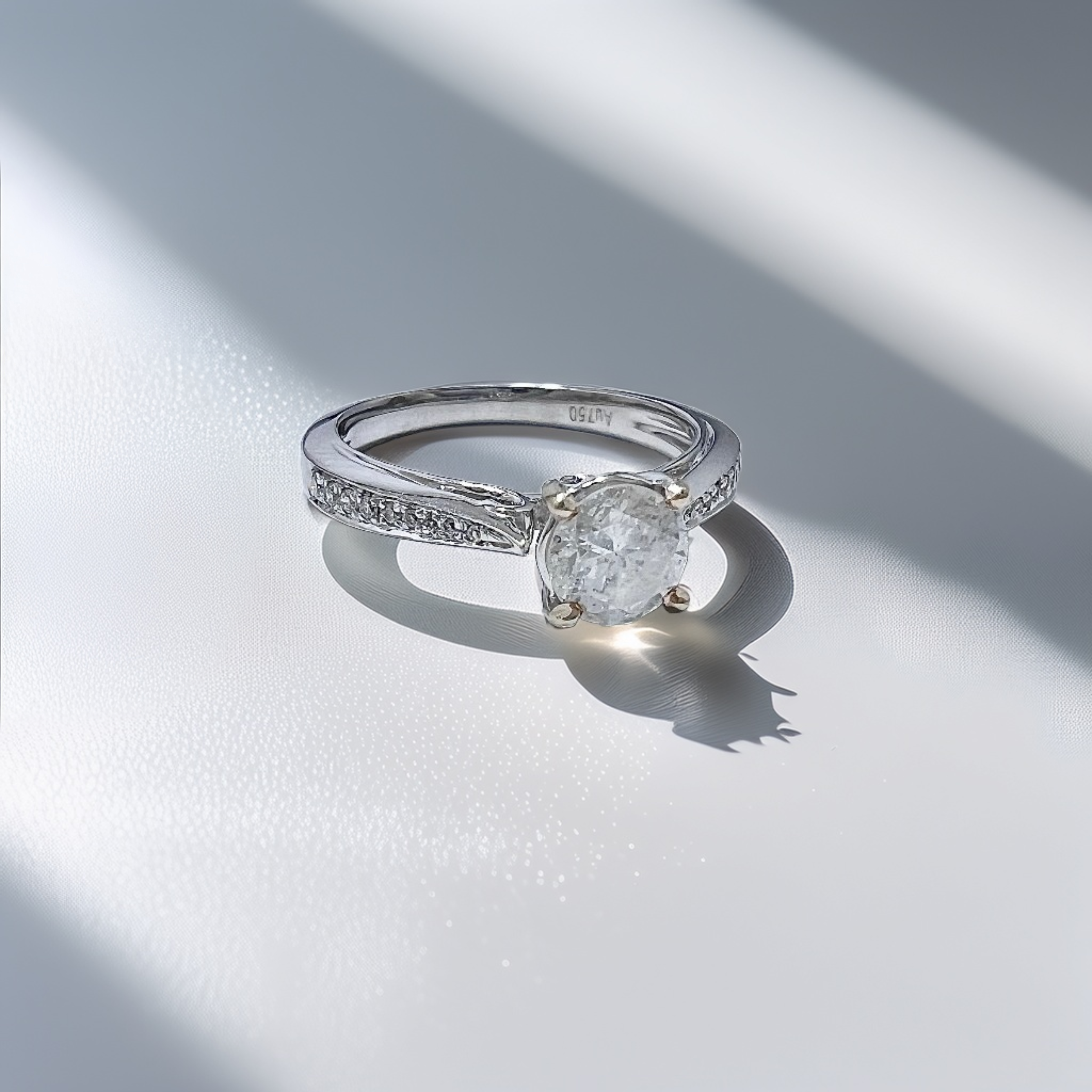 Peek-A-Boo Diamond Engagement Ring 0.75tcw