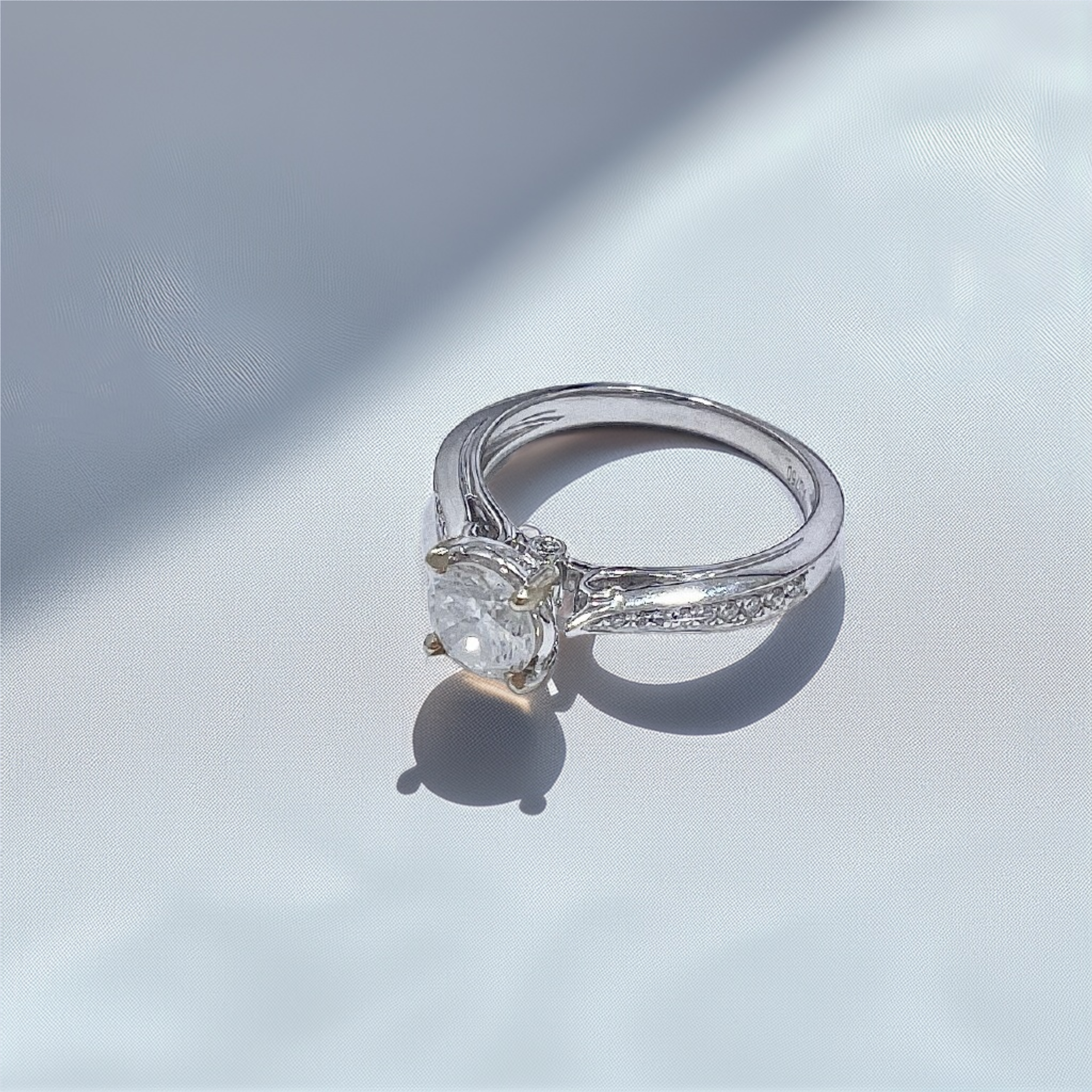 Peek-A-Boo Diamond Engagement Ring 0.75tcw