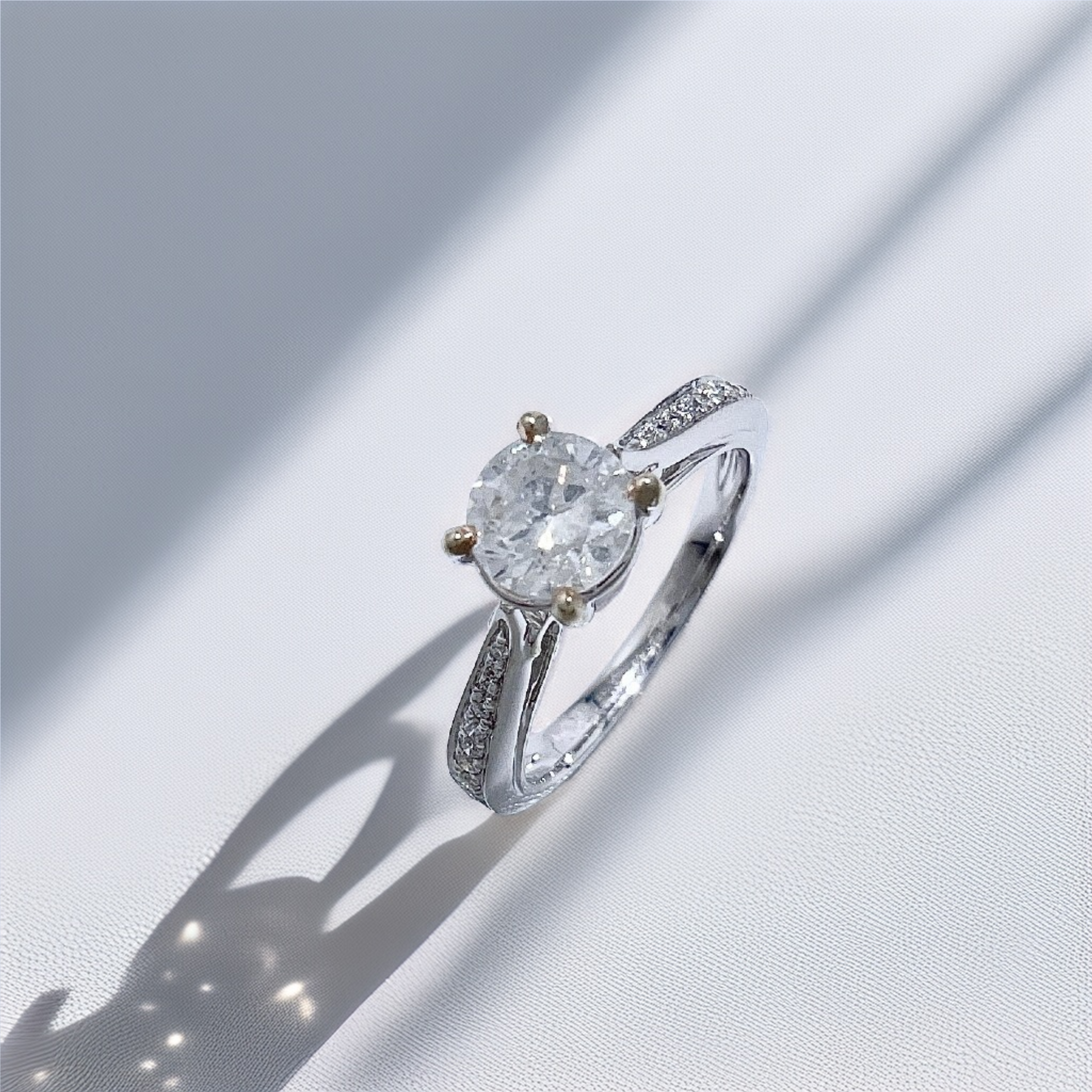 Peek-A-Boo Diamond Engagement Ring 0.75tcw