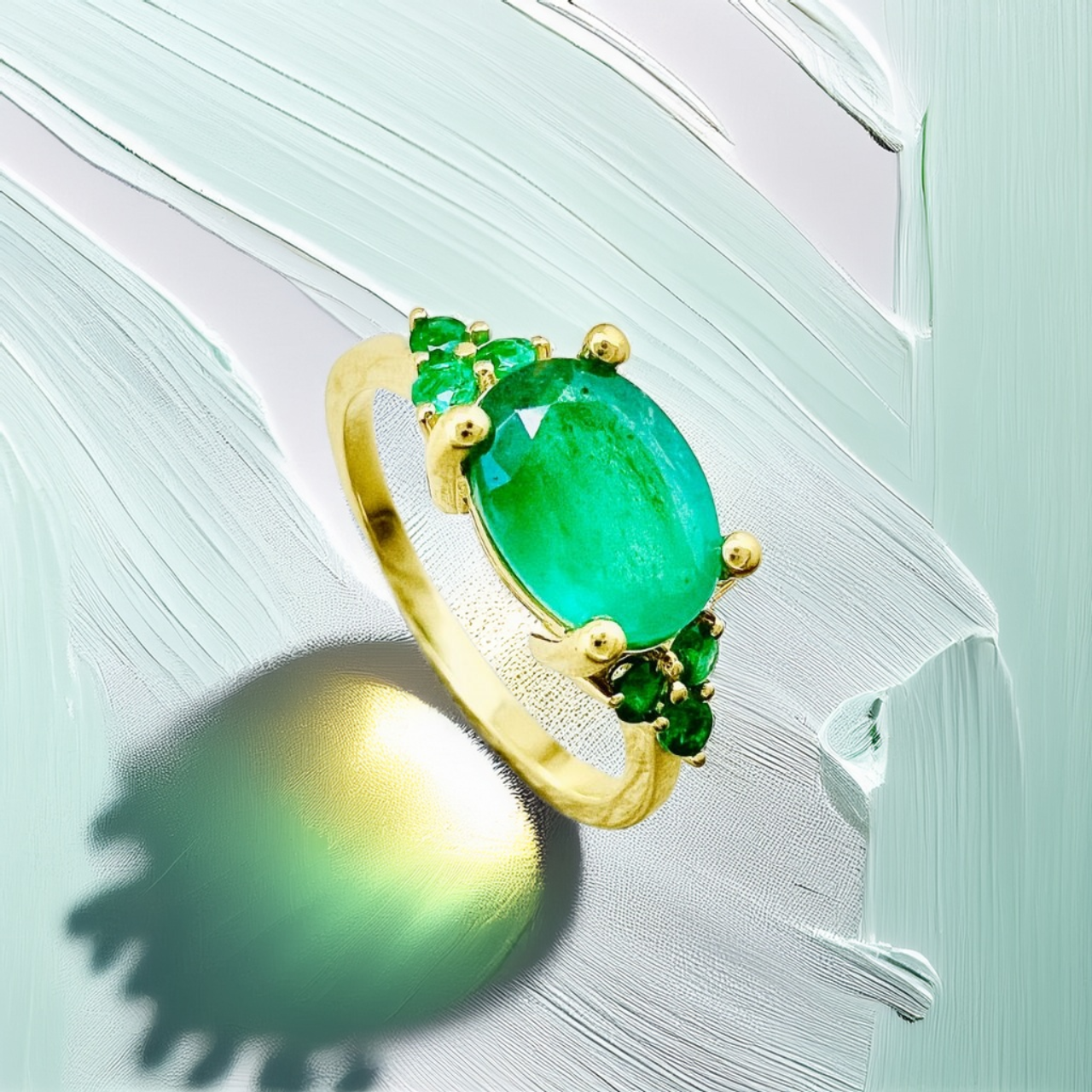 Oval Emerald Ring 18kt 1.81tcw