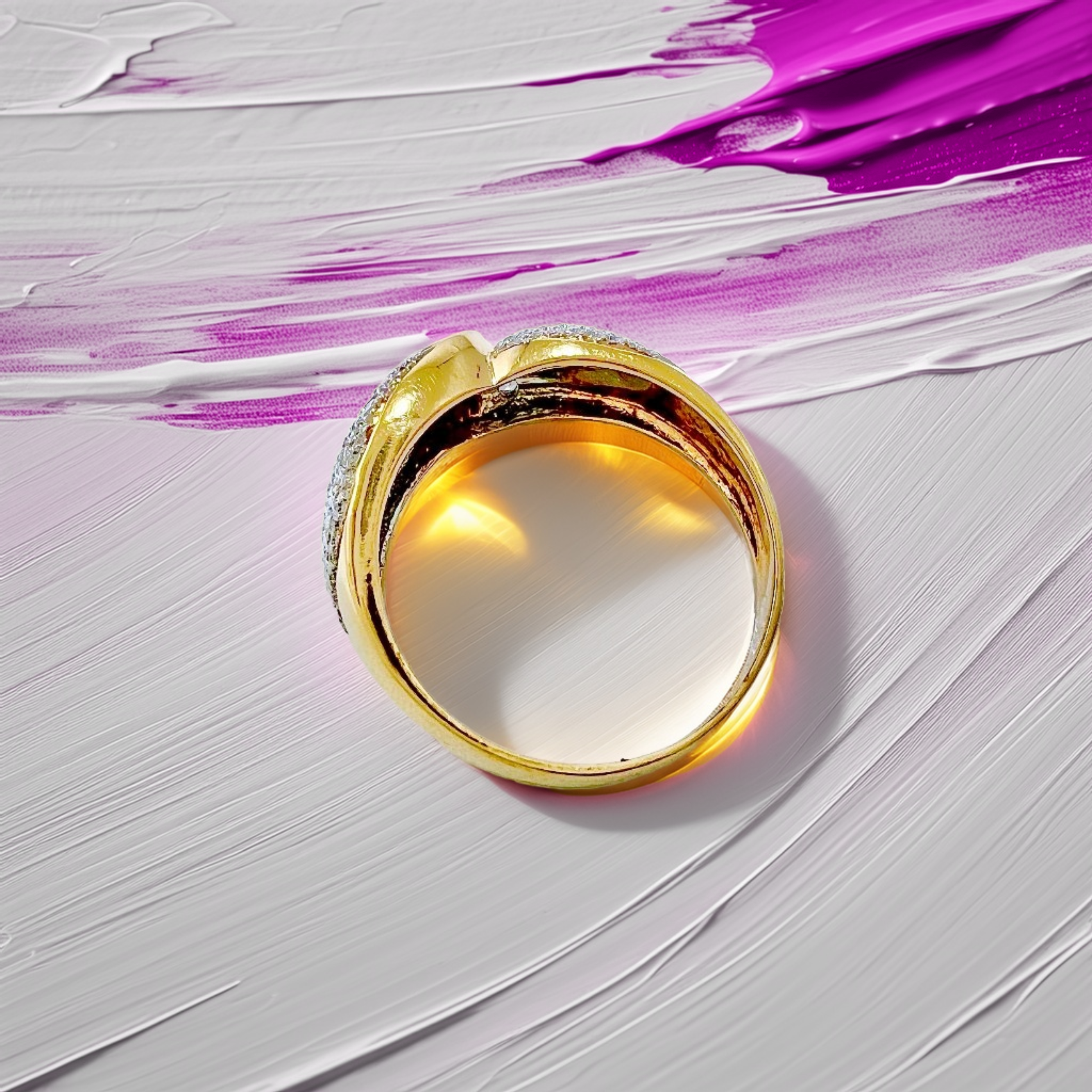 Oval Ruby Diamond Ring 0.50tcw