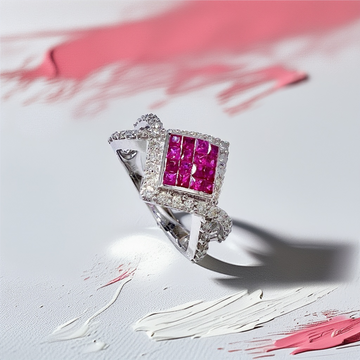 Ruby Diamond Ring | Ruby Cocktail Ring