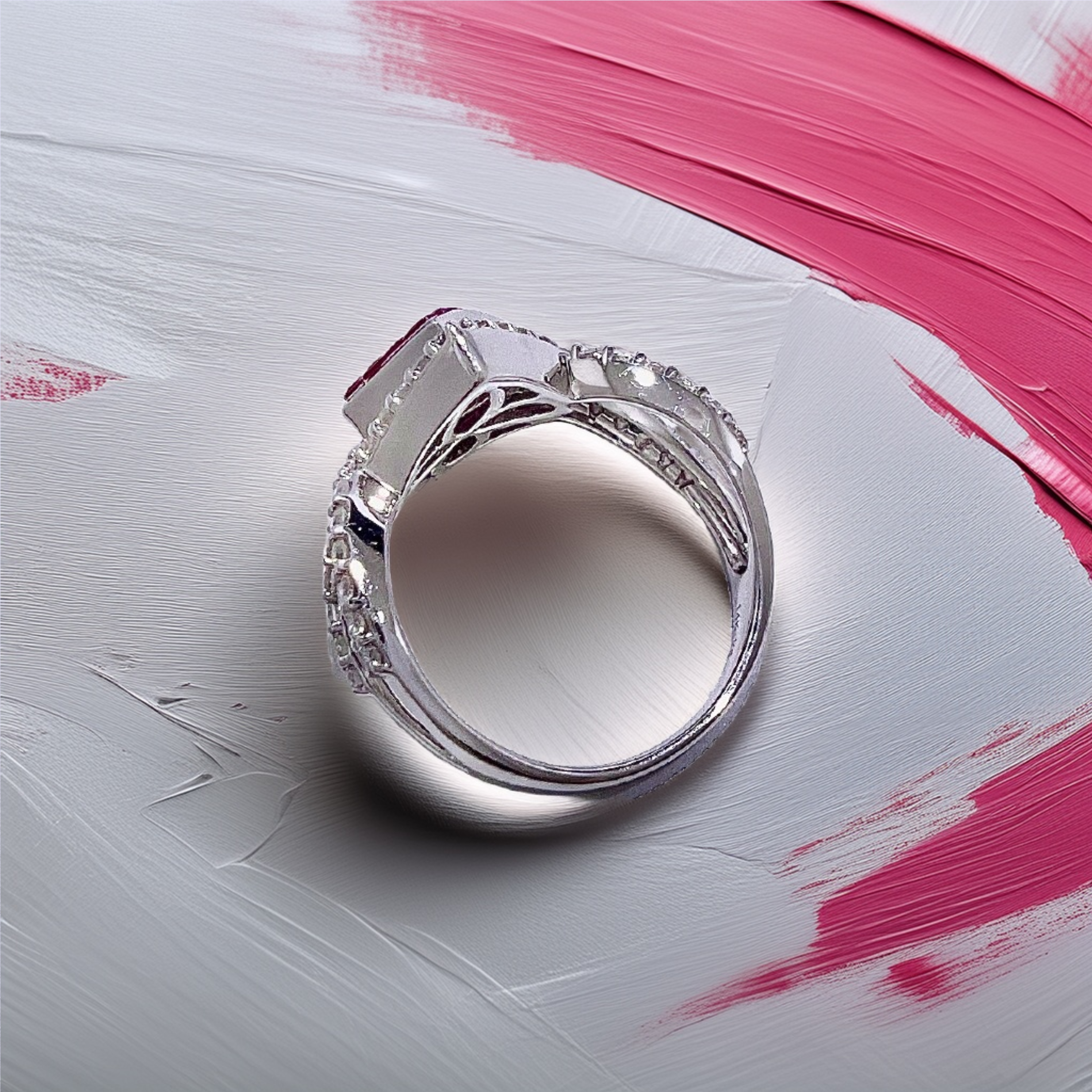Ruby Diamond Ring | Ruby Cocktail Ring