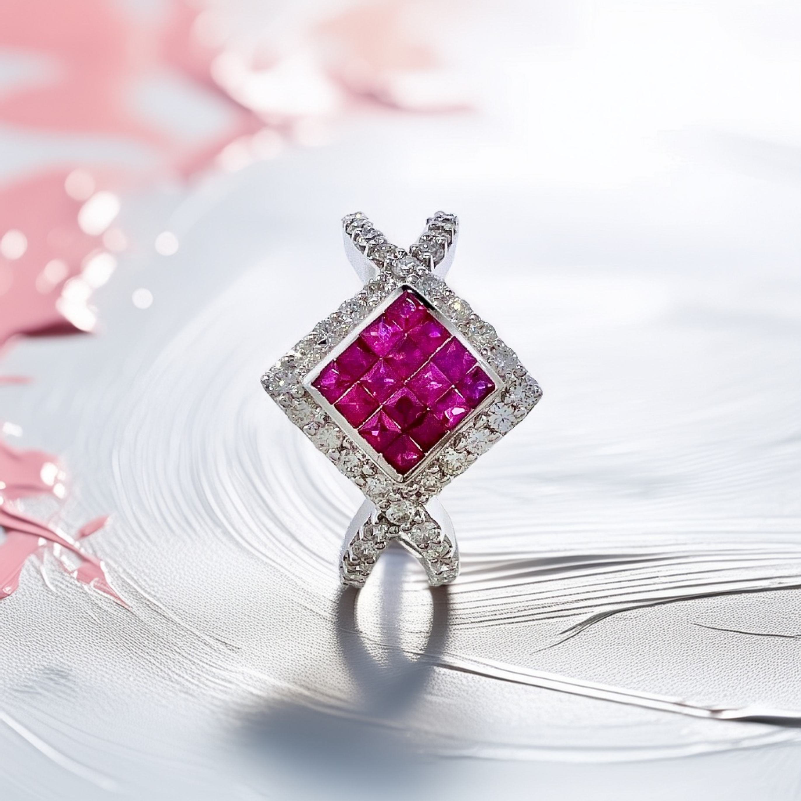Ruby Diamond Ring | Ruby Cocktail Ring
