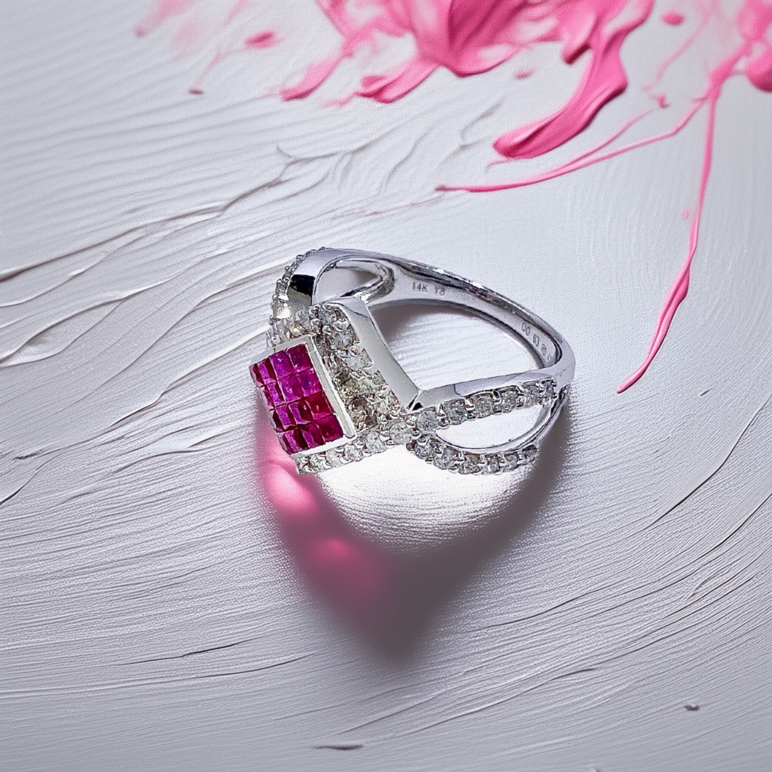 Ruby Diamond Ring | Ruby Cocktail Ring