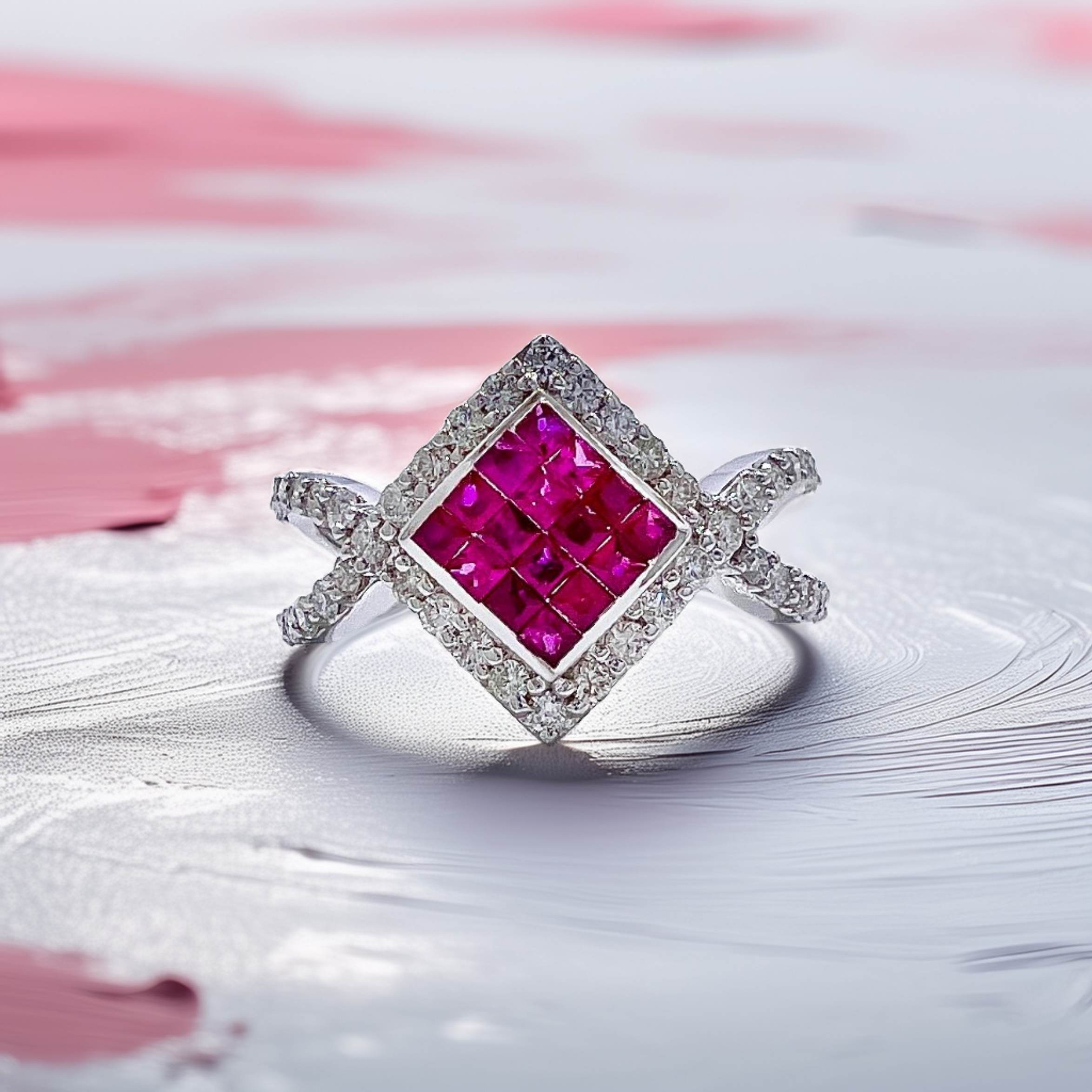 Ruby Diamond Ring | Ruby Cocktail Ring