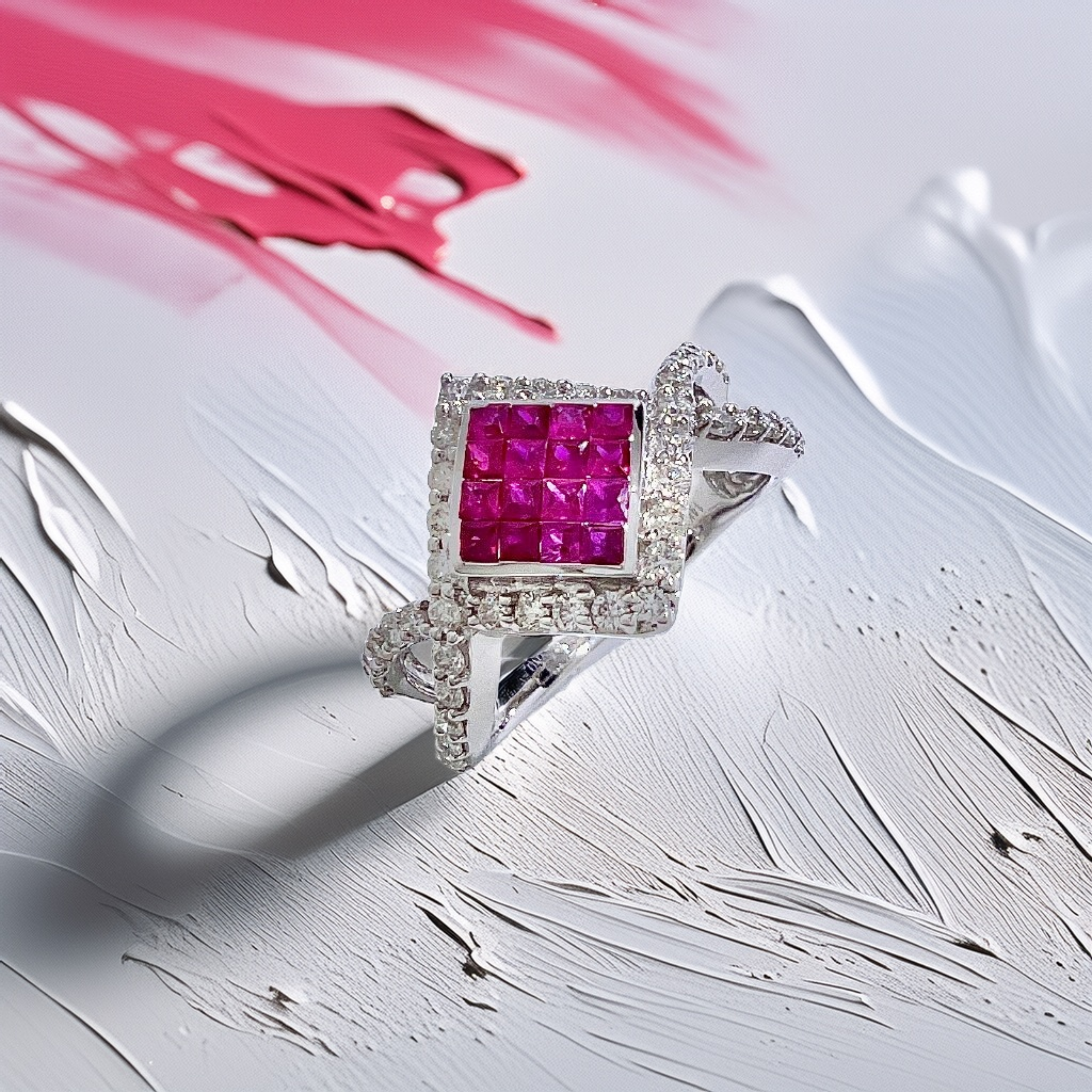 Ruby Diamond Ring | Ruby Cocktail Ring