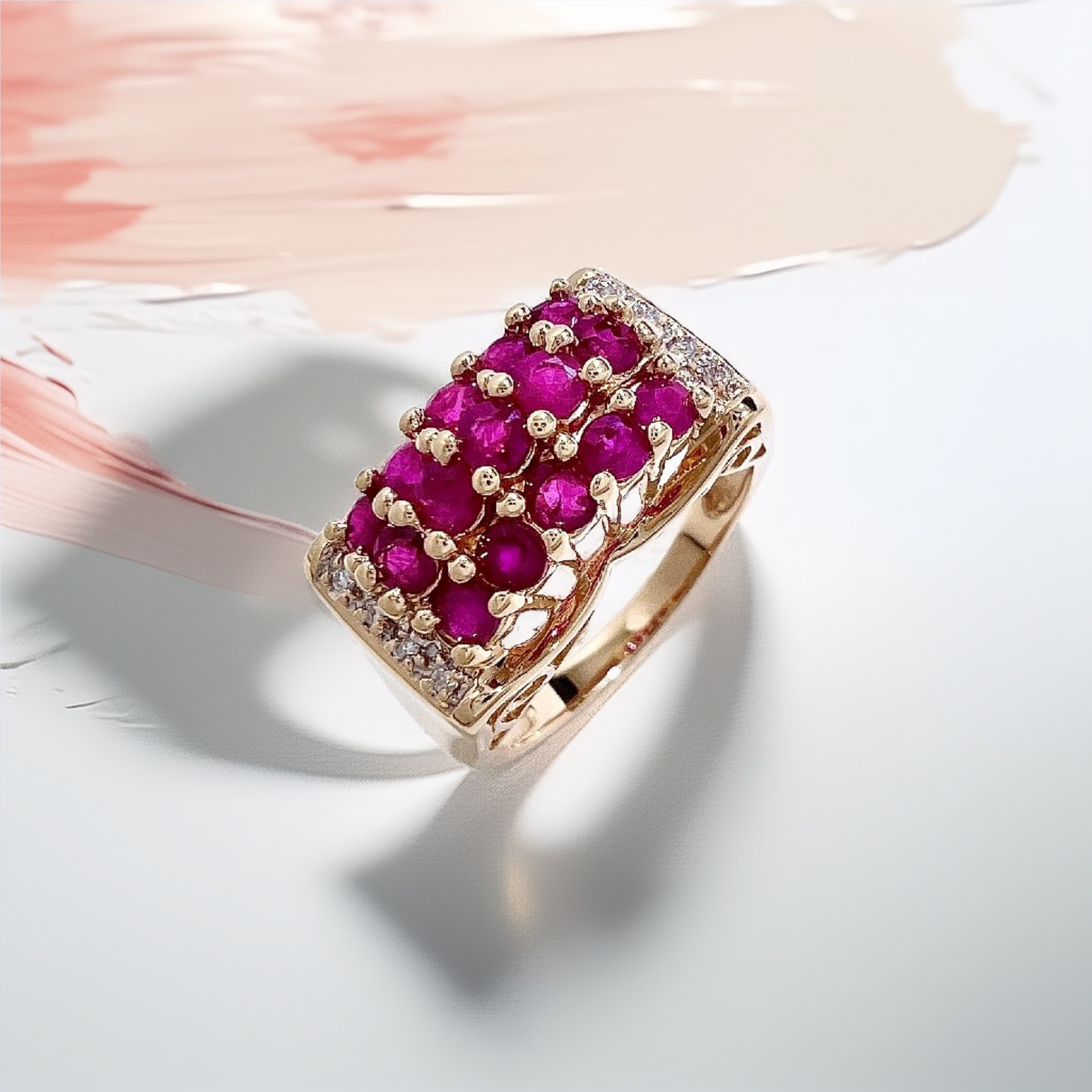 Ruby Diamond Ring | Vintage Ruby Ring