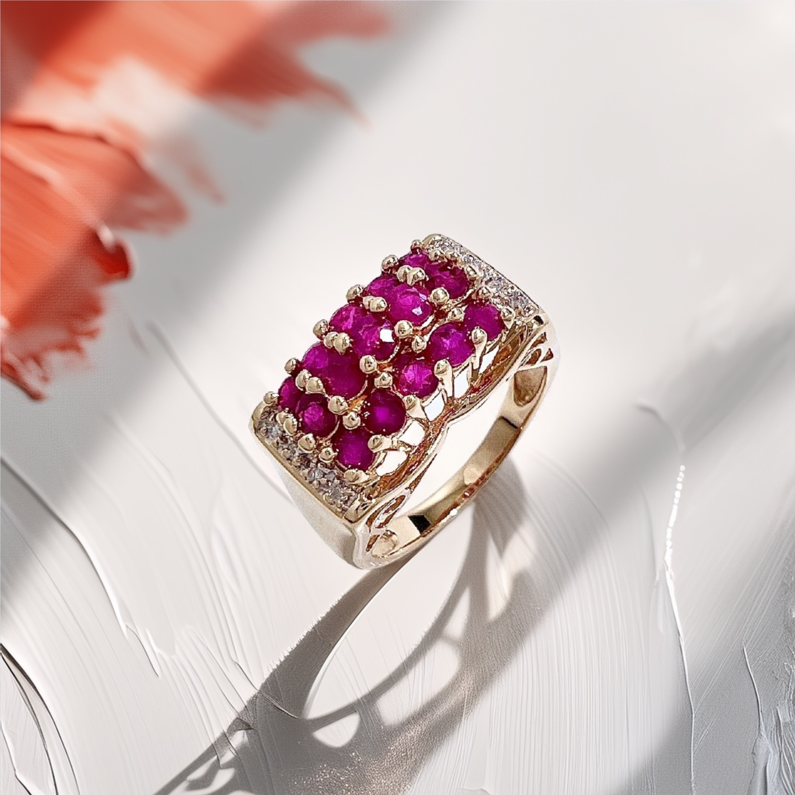 Ruby Diamond Ring | Vintage Ruby Ring