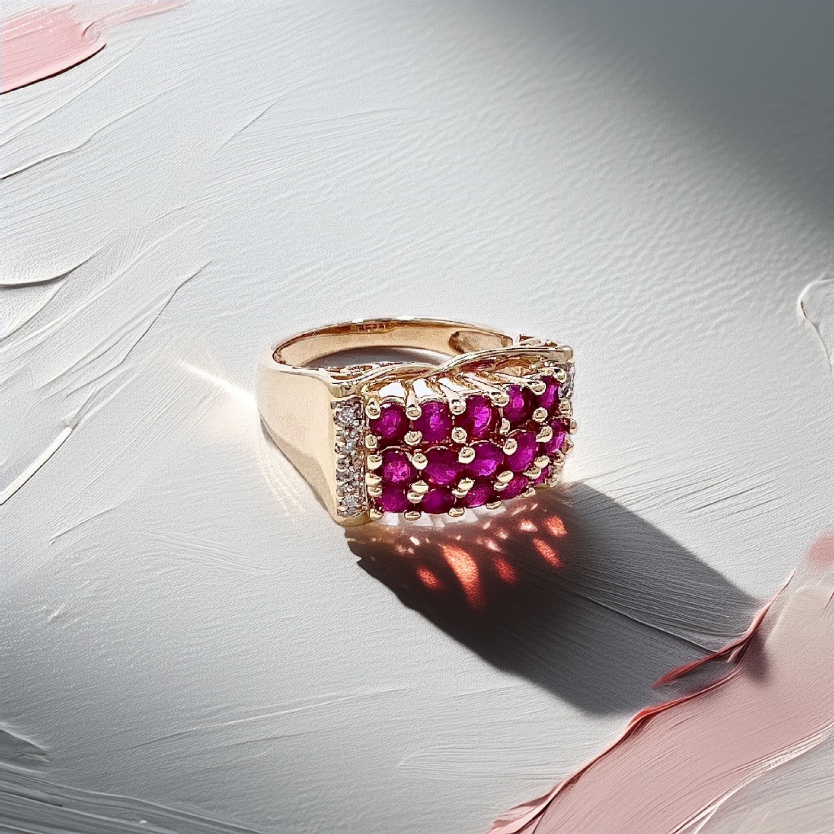 Ruby Diamond Ring | Vintage Ruby Ring