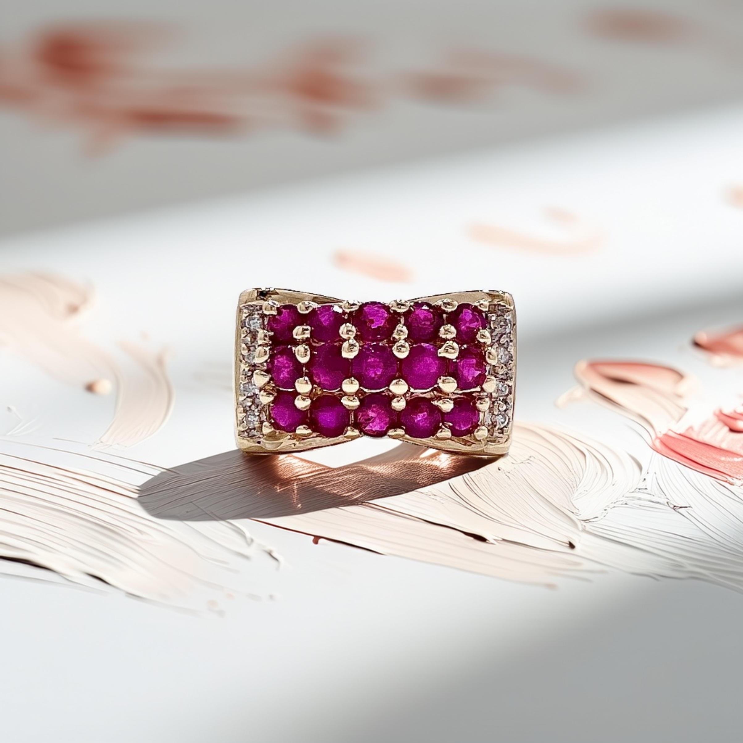 Ruby Diamond Ring | Vintage Ruby Ring