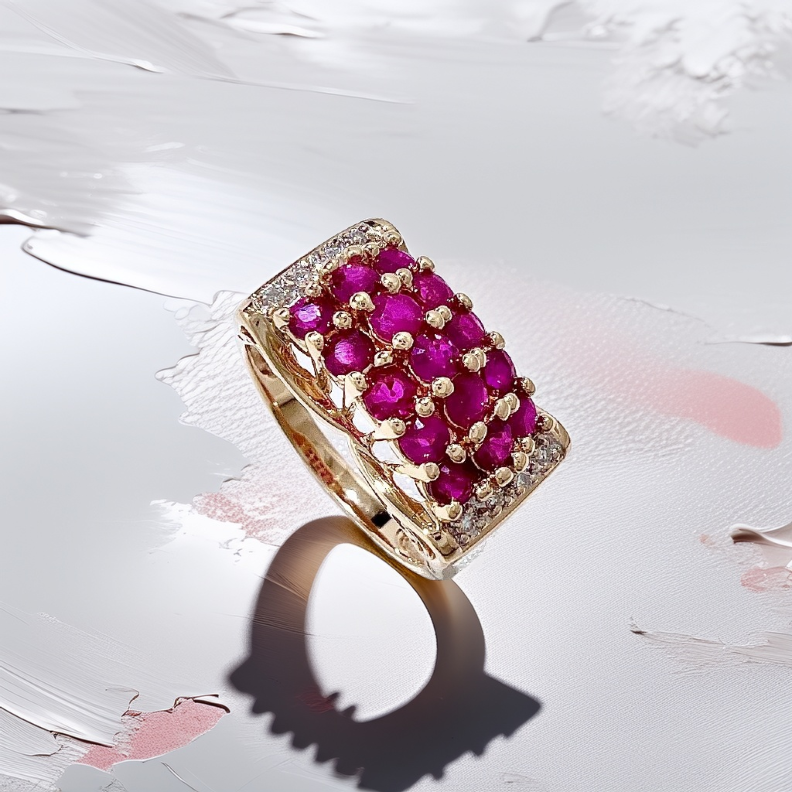 Ruby Diamond Ring | Vintage Ruby Ring