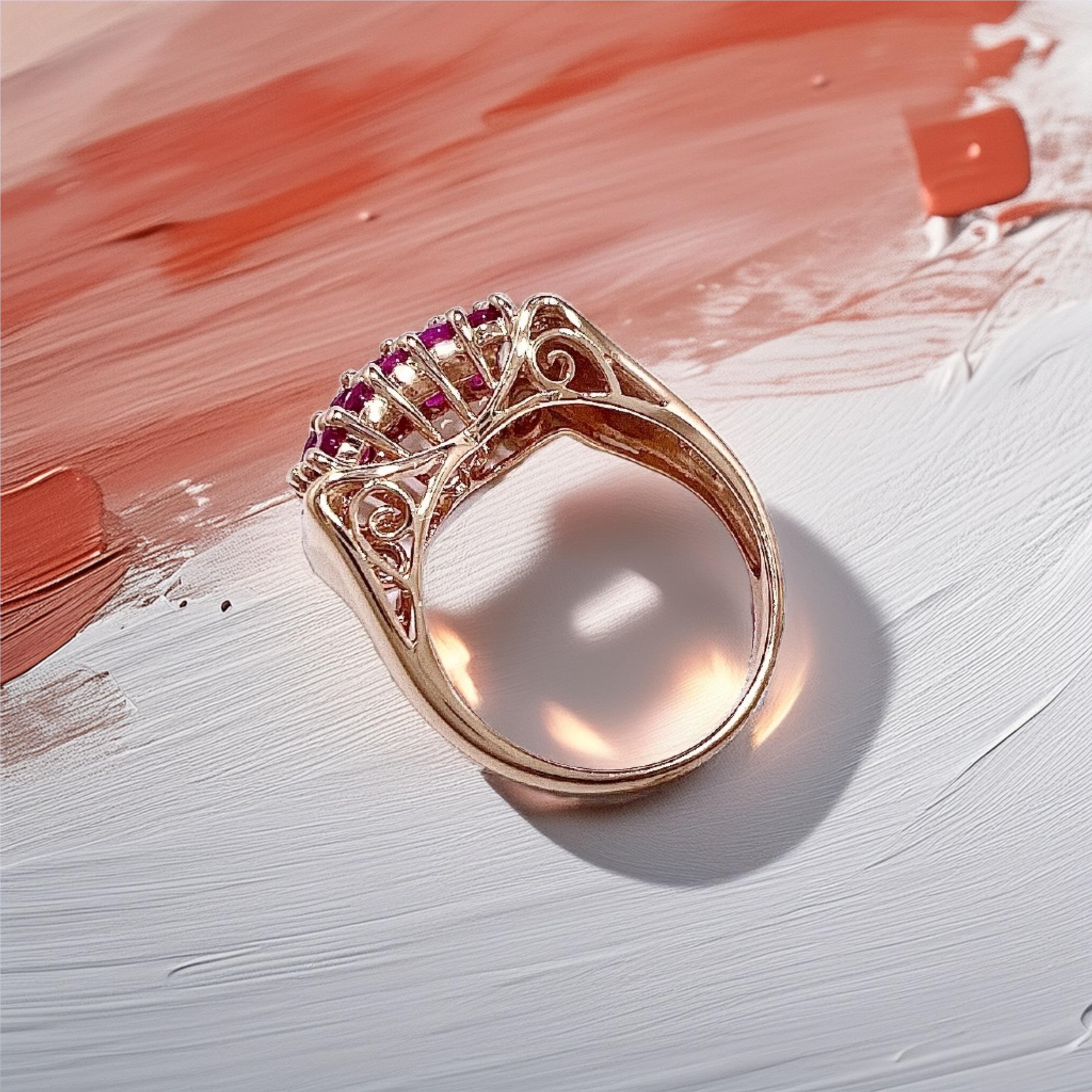 Ruby Diamond Ring | Vintage Ruby Ring