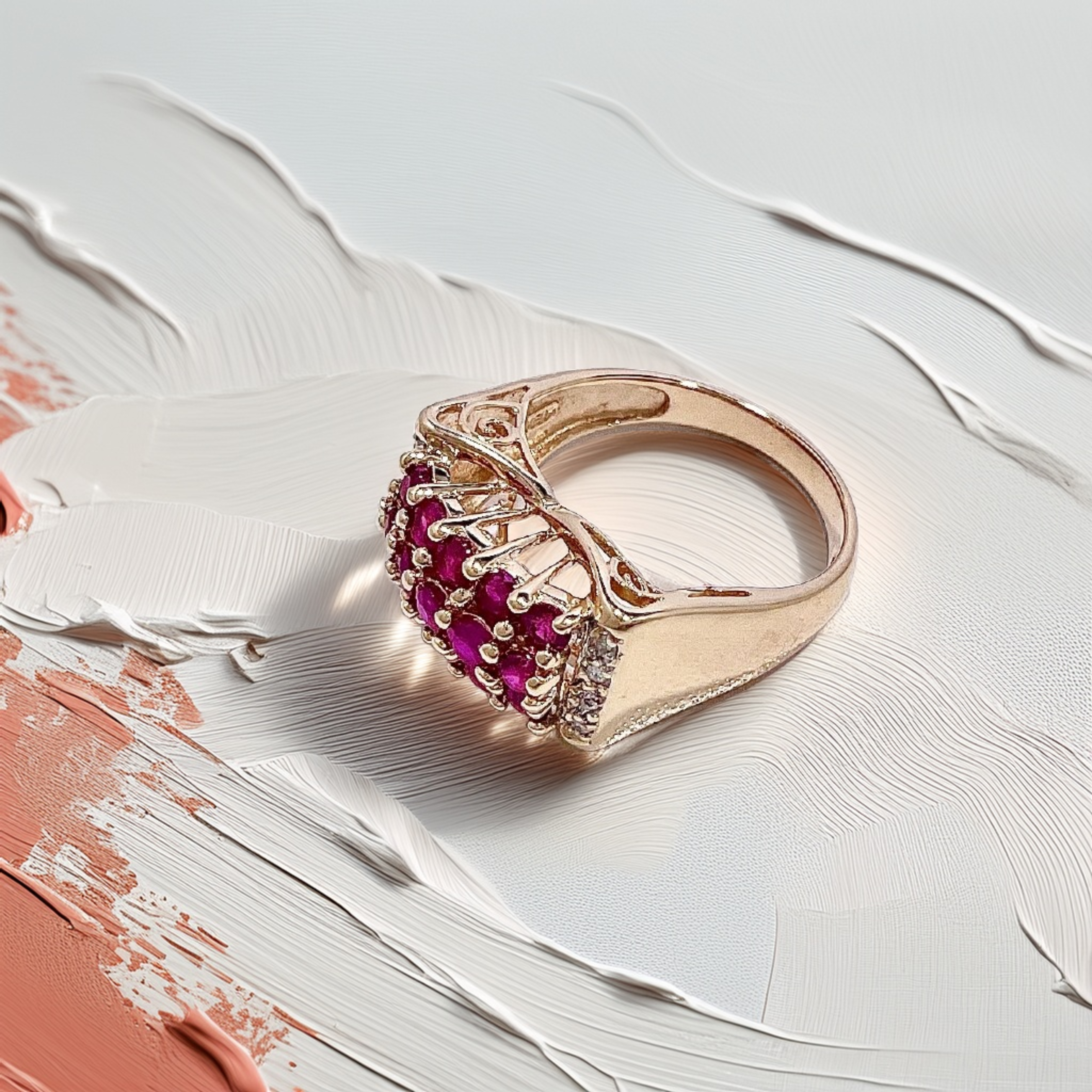 Ruby Diamond Ring | Vintage Ruby Ring