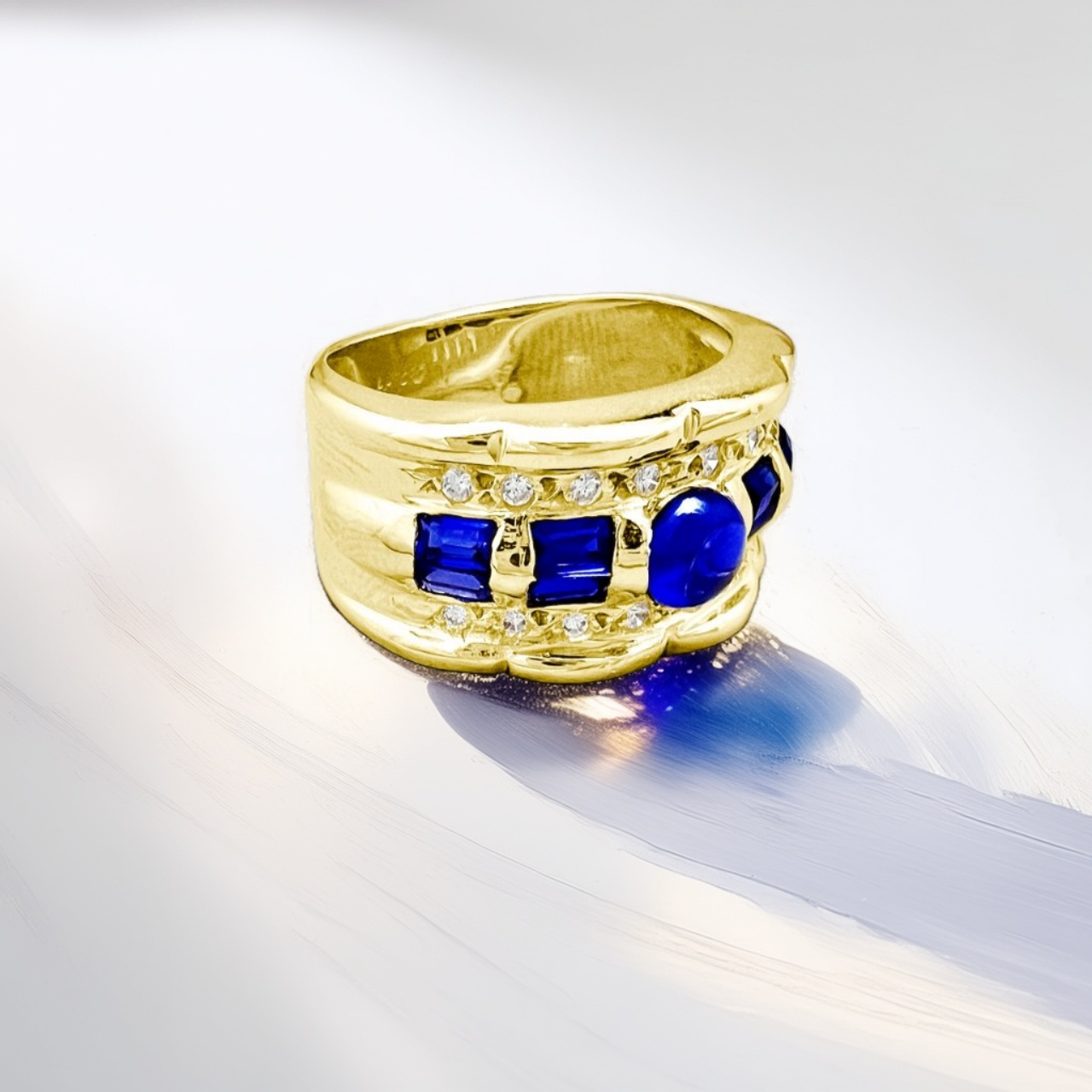 Cabochon Sapphire Ring 1.60tcw