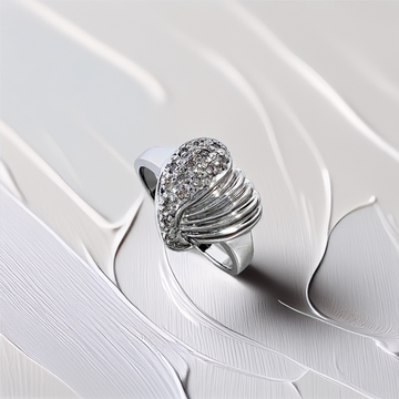 Solid Heart Diamond Ring 0.10ct