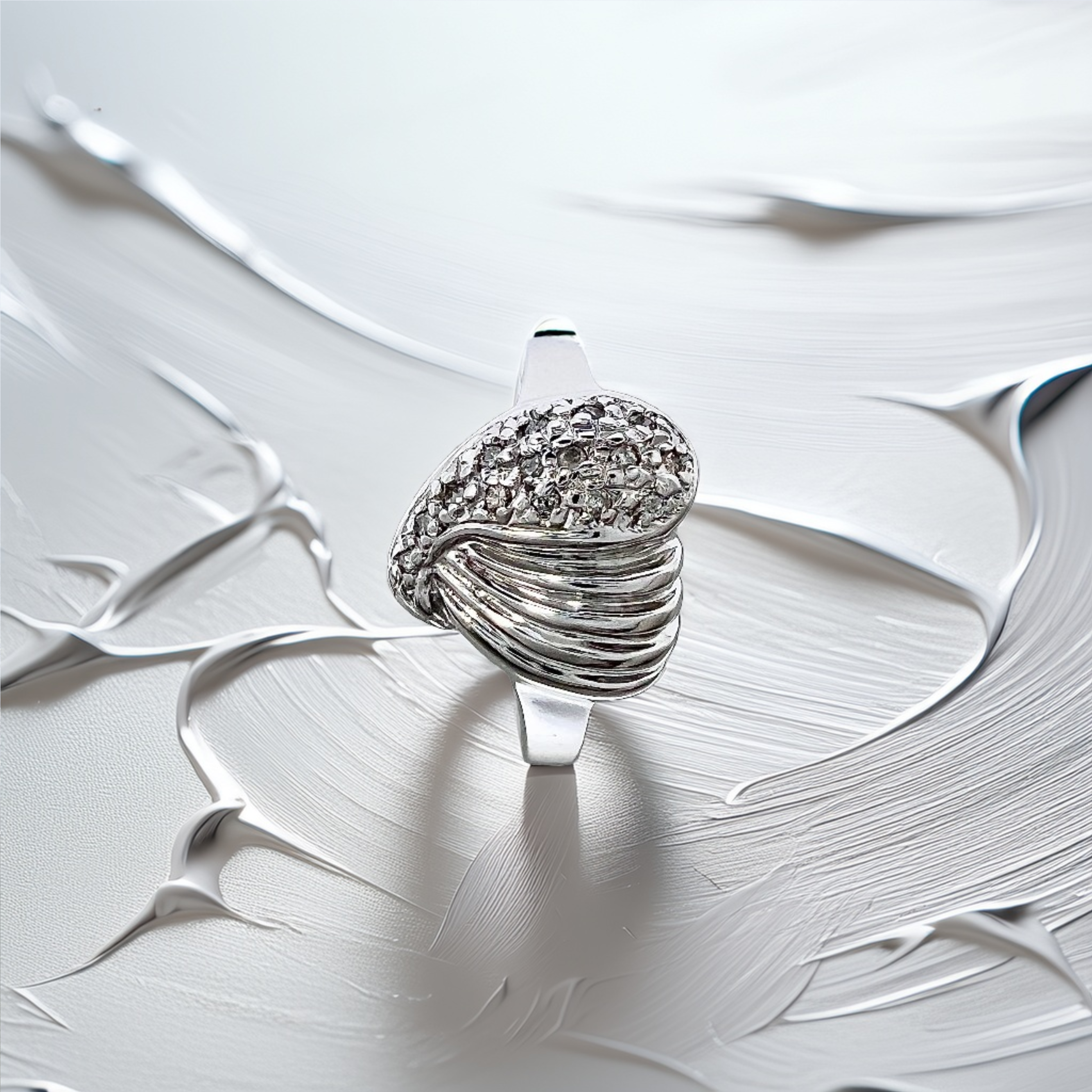 Solid Heart Diamond Ring 0.10ct