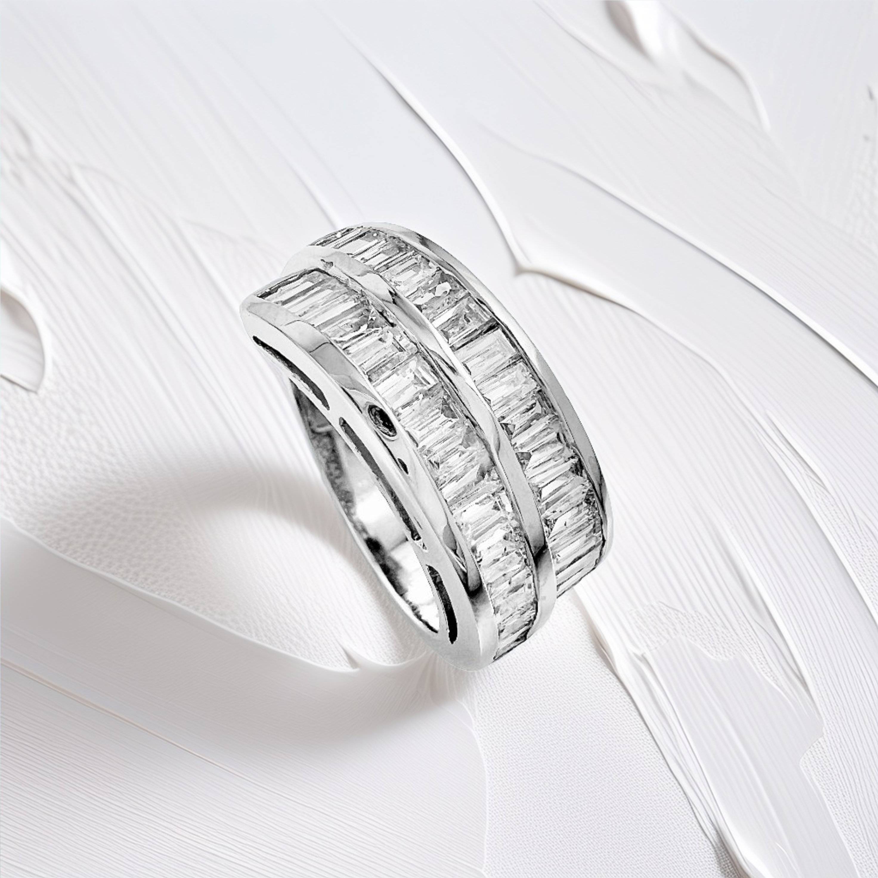 18kt Baguette Diamond Cocktail Ring 2tcw