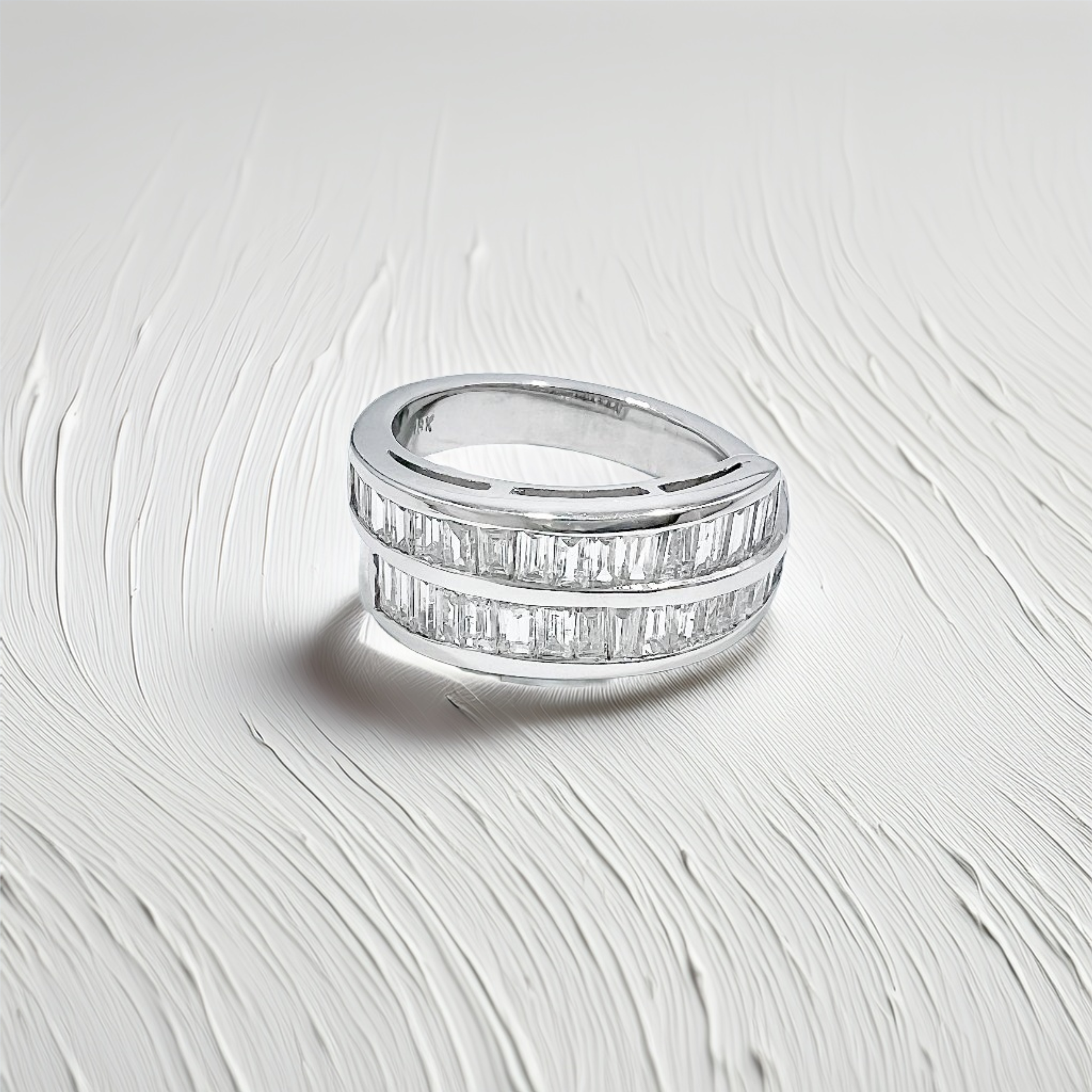 18kt Baguette Diamond Cocktail Ring 2tcw