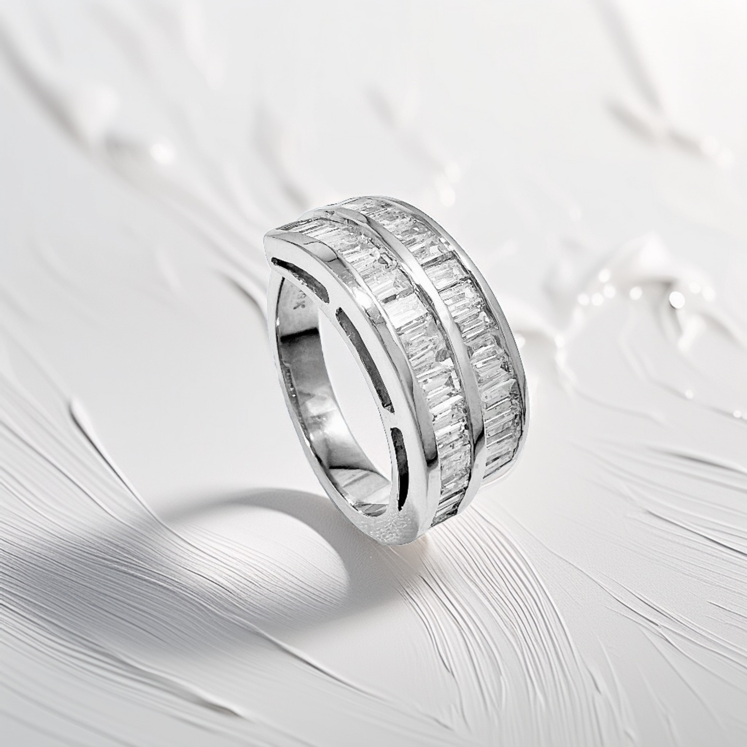 18kt Baguette Diamond Cocktail Ring 2tcw