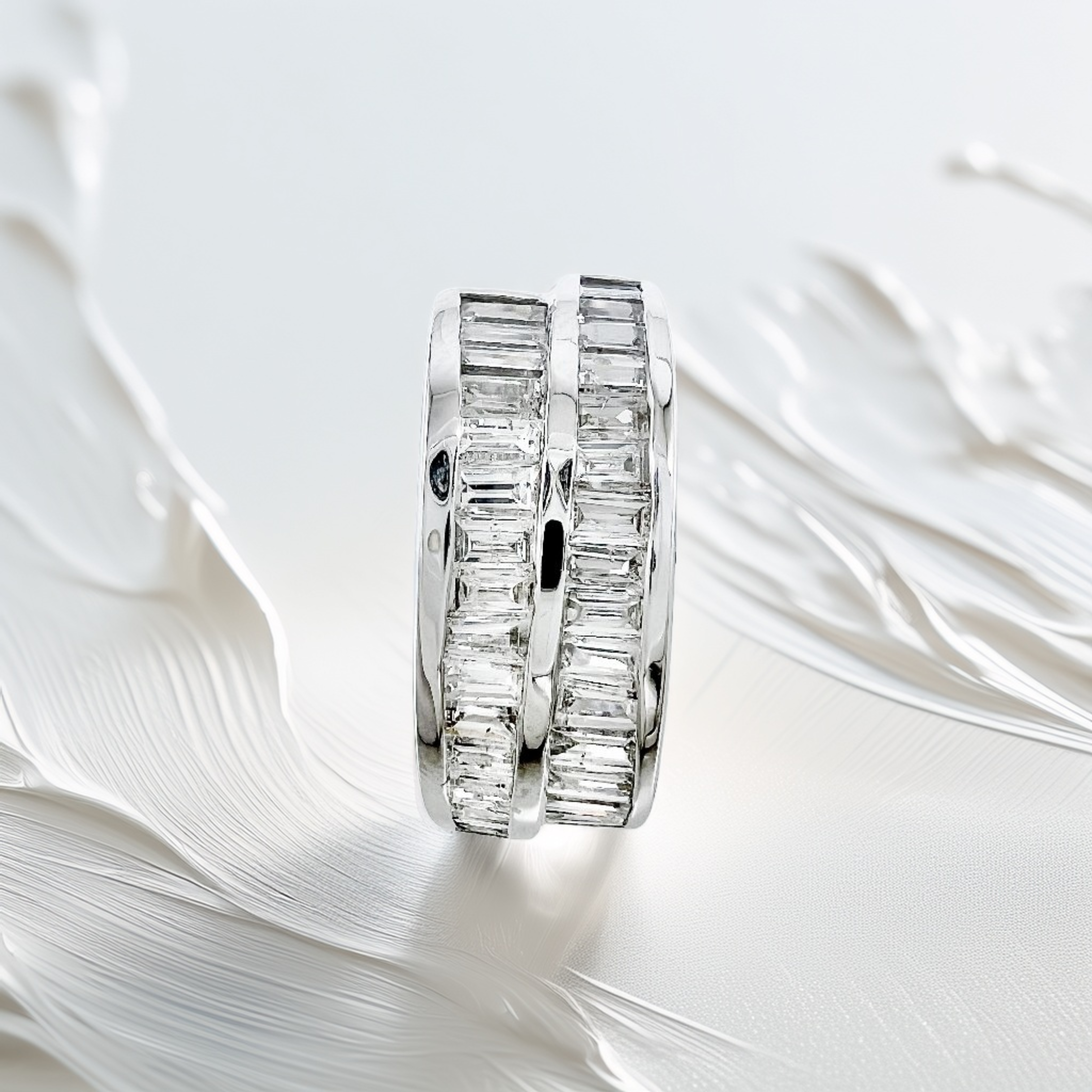 18kt Baguette Diamond Cocktail Ring 2tcw