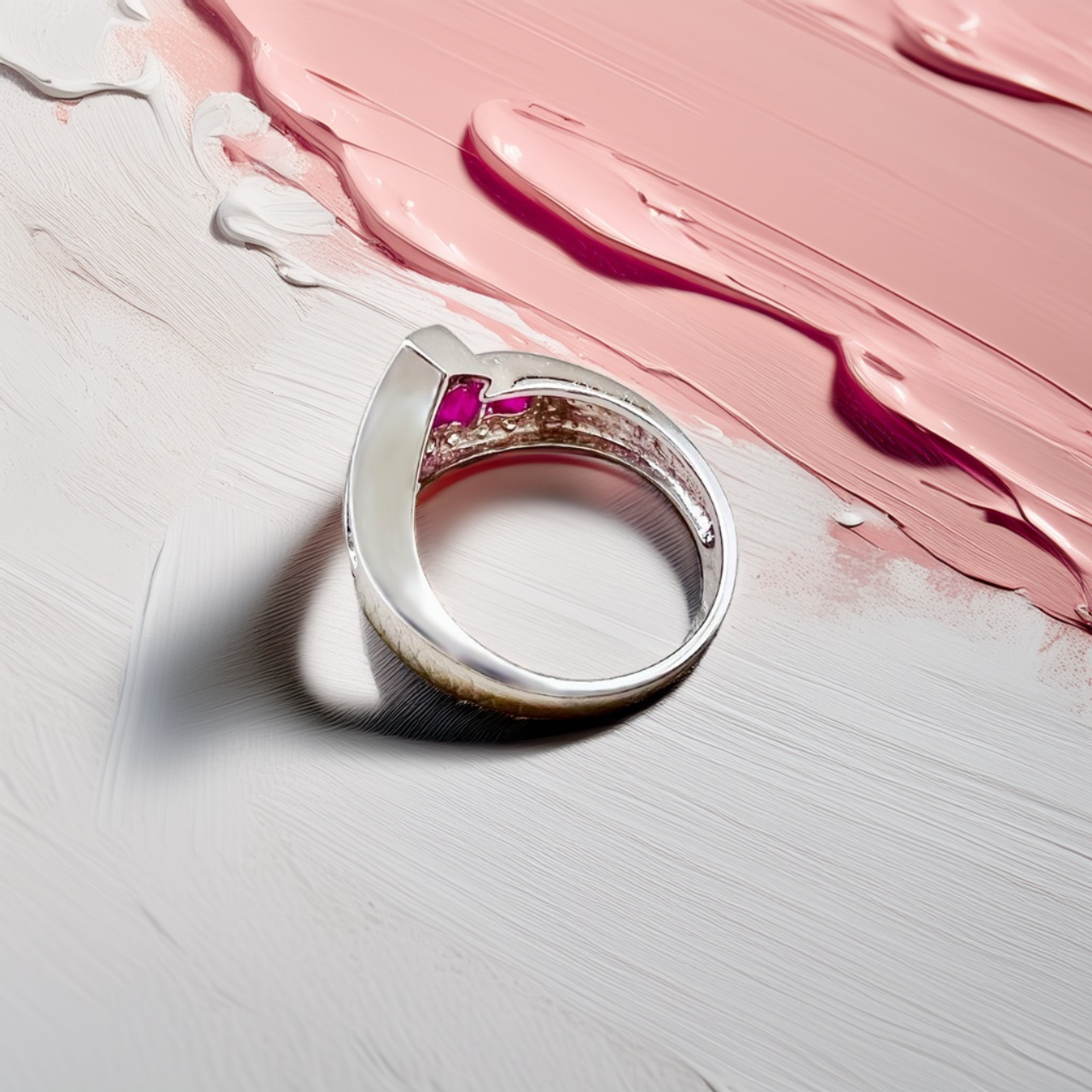 Baguette Ruby Diamond Ring 1.08tcw