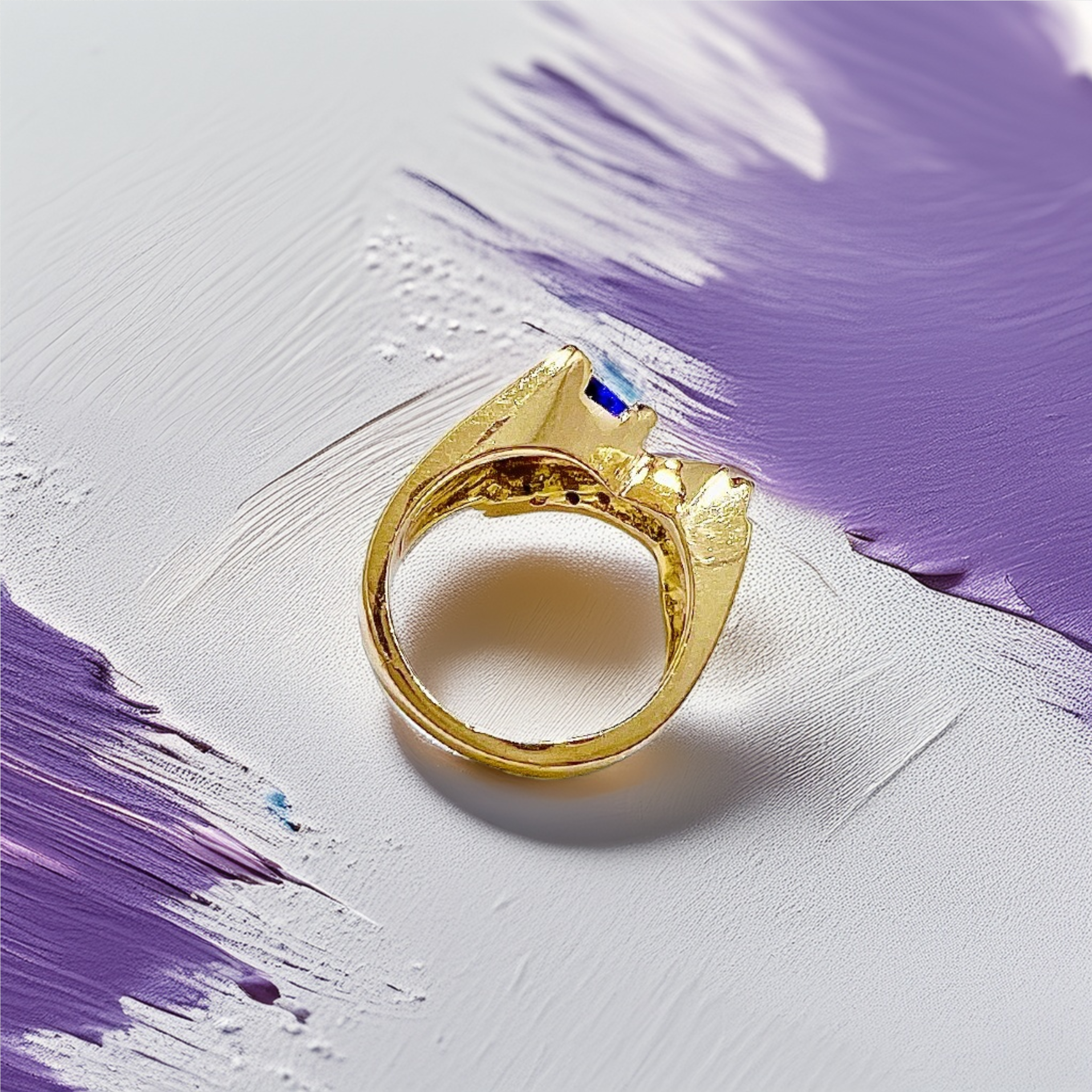 Trillion-Cut Tanzanite Diamond Ring | Unique Rings