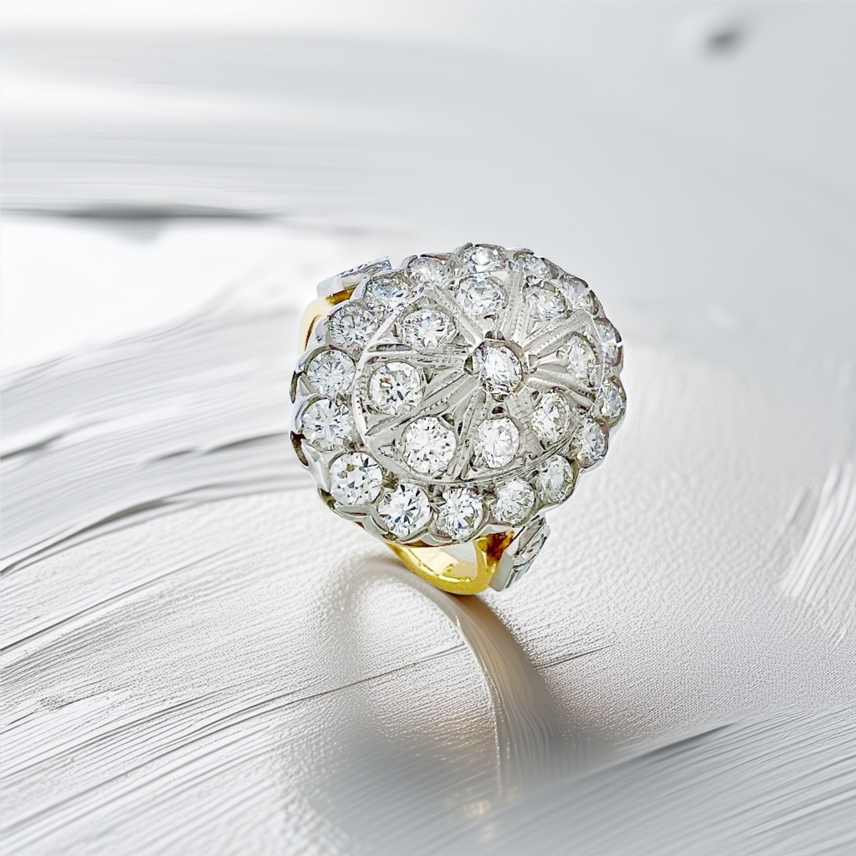 Two-Tone Diamond Vintage Ring 1.00tcw