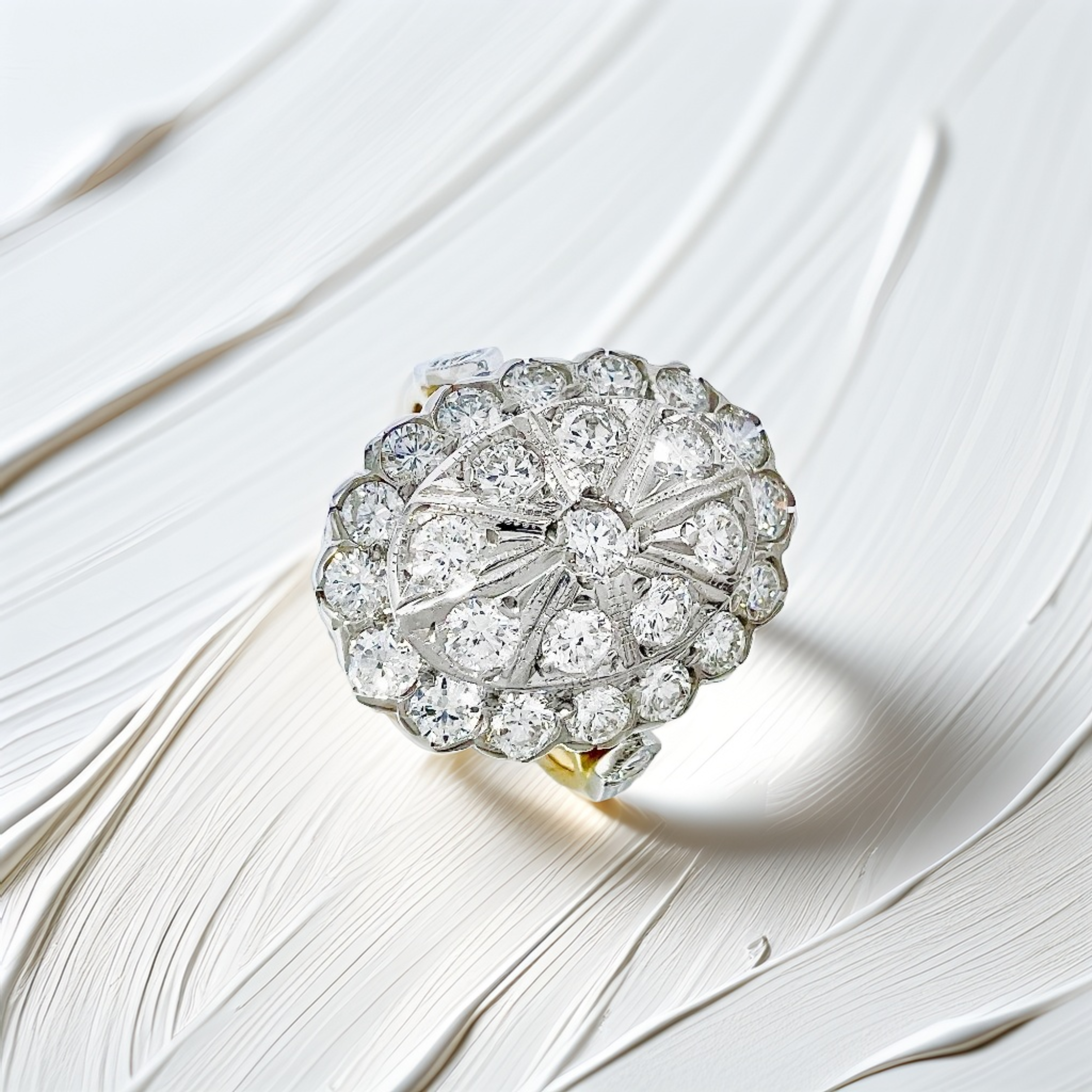 Two-Tone Diamond Vintage Ring 1.00tcw