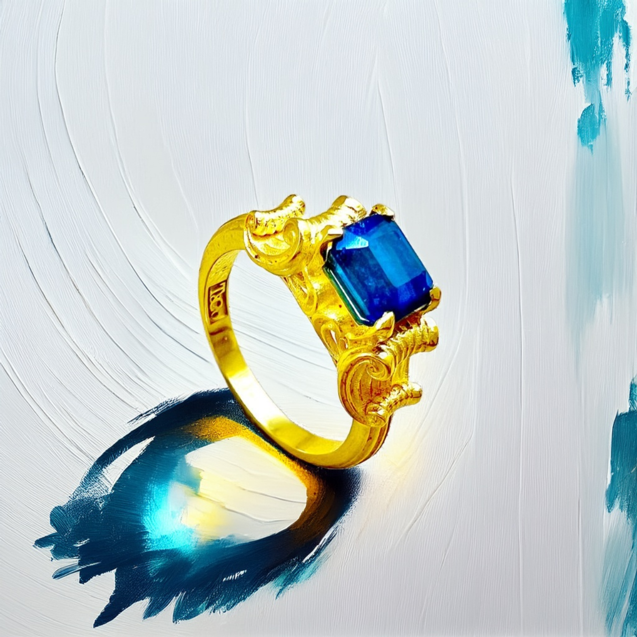 Bi-Color Blue Tourmaline Ring 1.52tcw