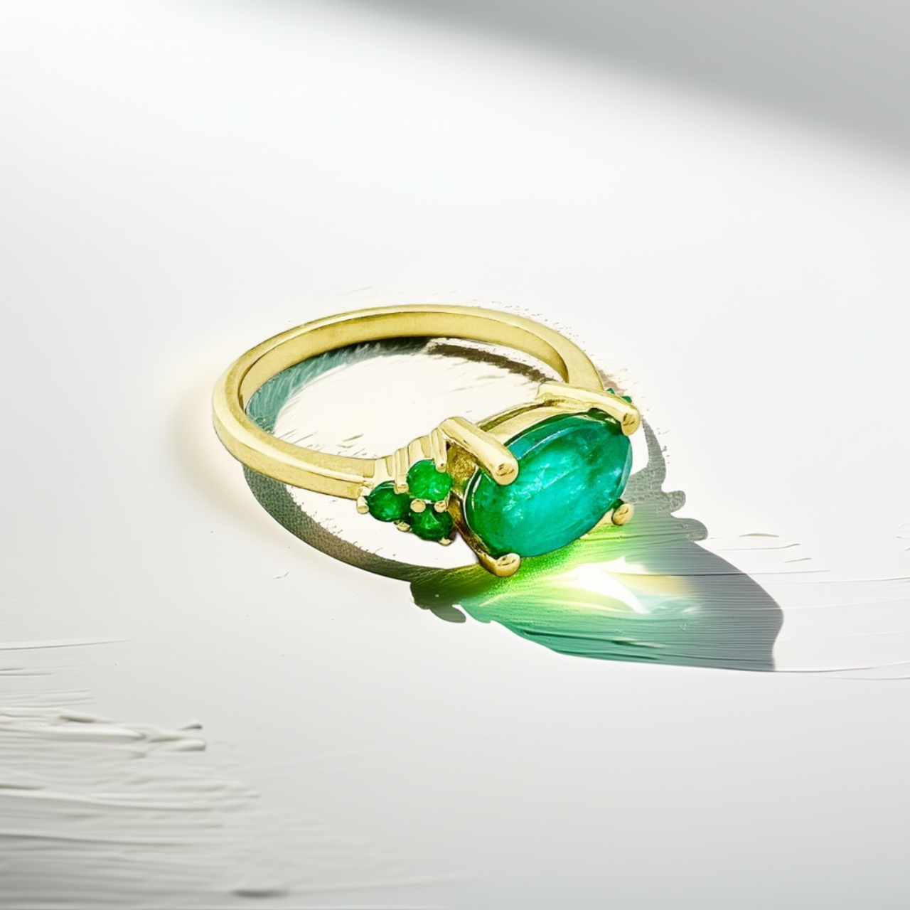 Oval Emerald Ring 18kt 1.81tcw