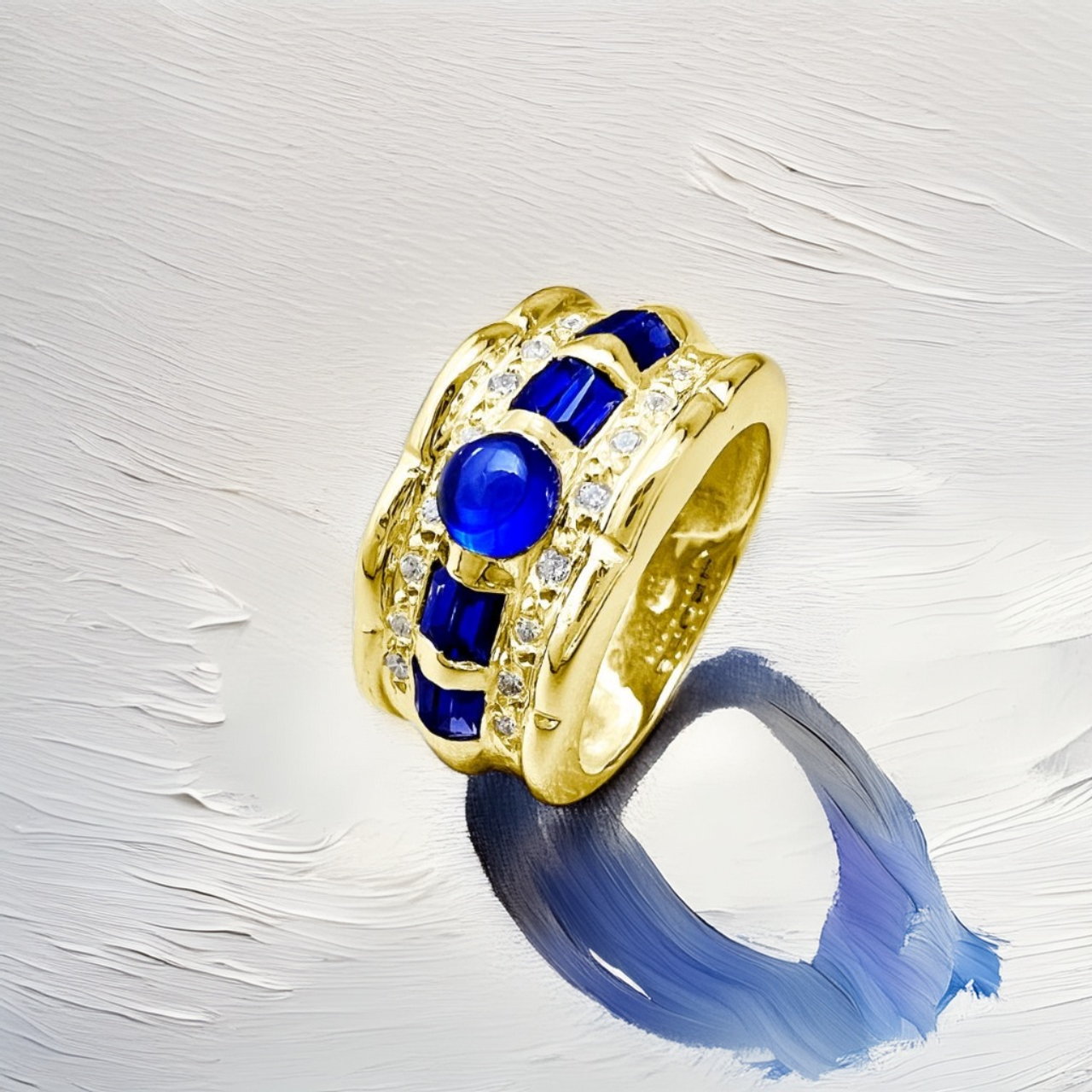 Cabochon Sapphire Ring 1.60tcw