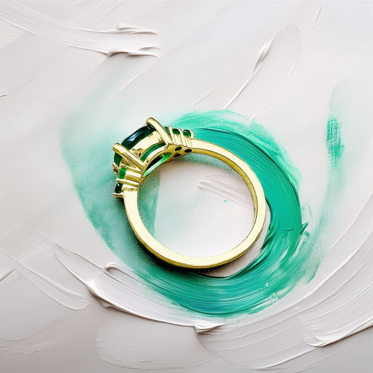 Oval Emerald Ring 18kt 1.81tcw