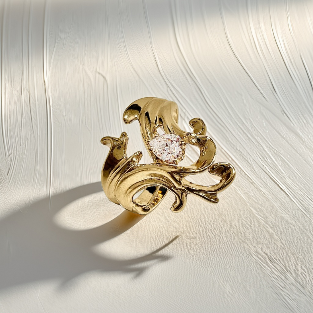 Vintage Pear Shaped Diamond Ring