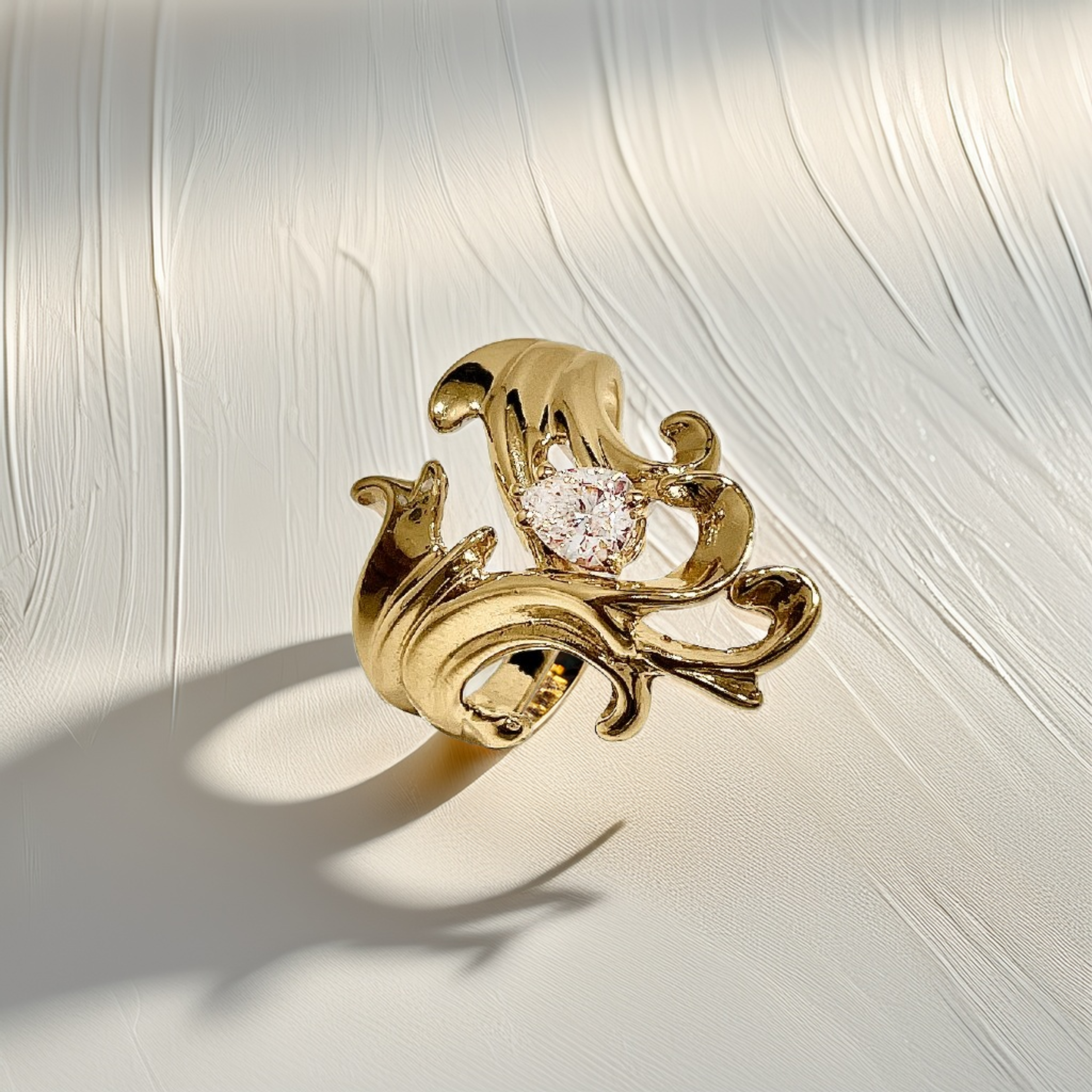 Vintage Pear Shaped Diamond Ring