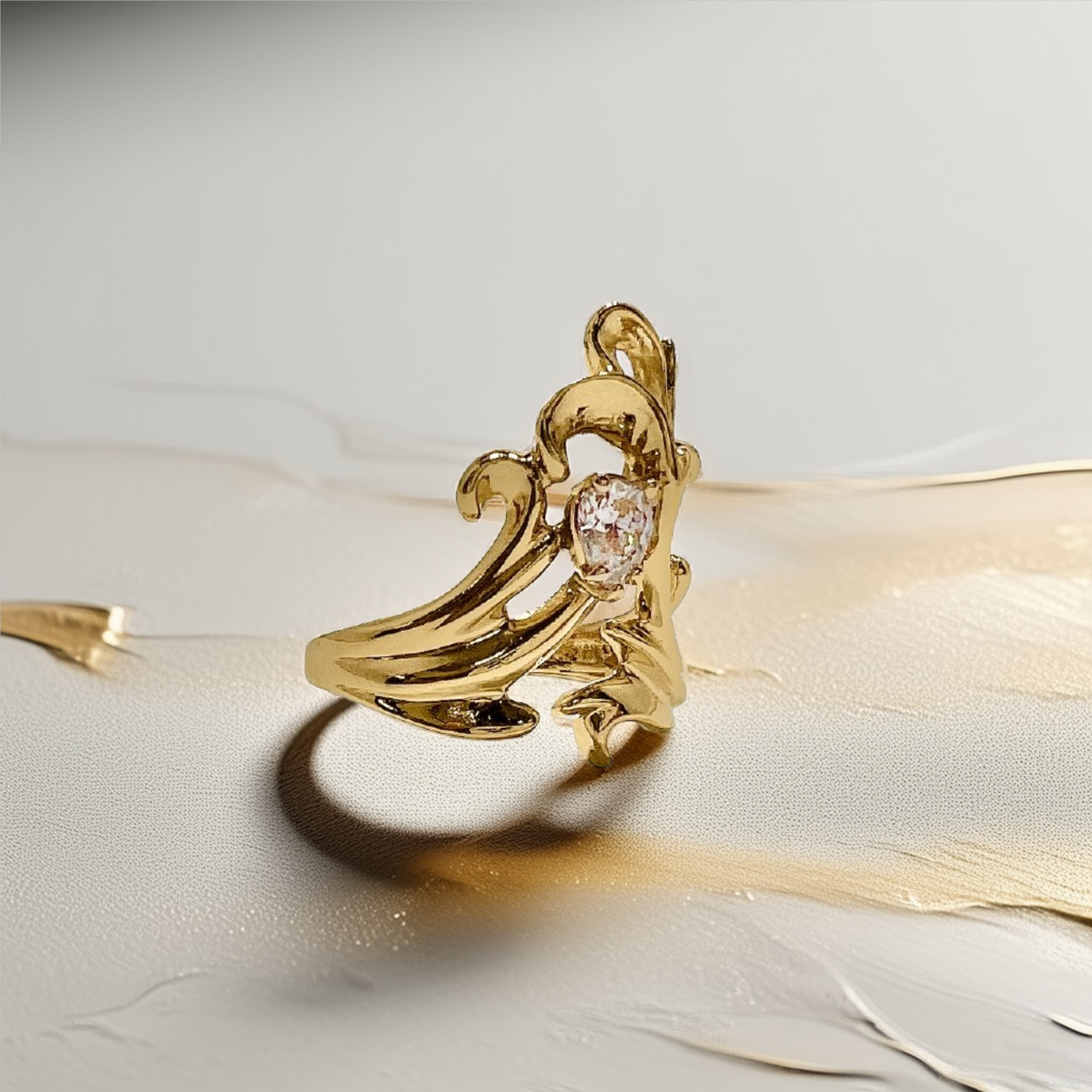 Vintage Pear Shaped Diamond Ring