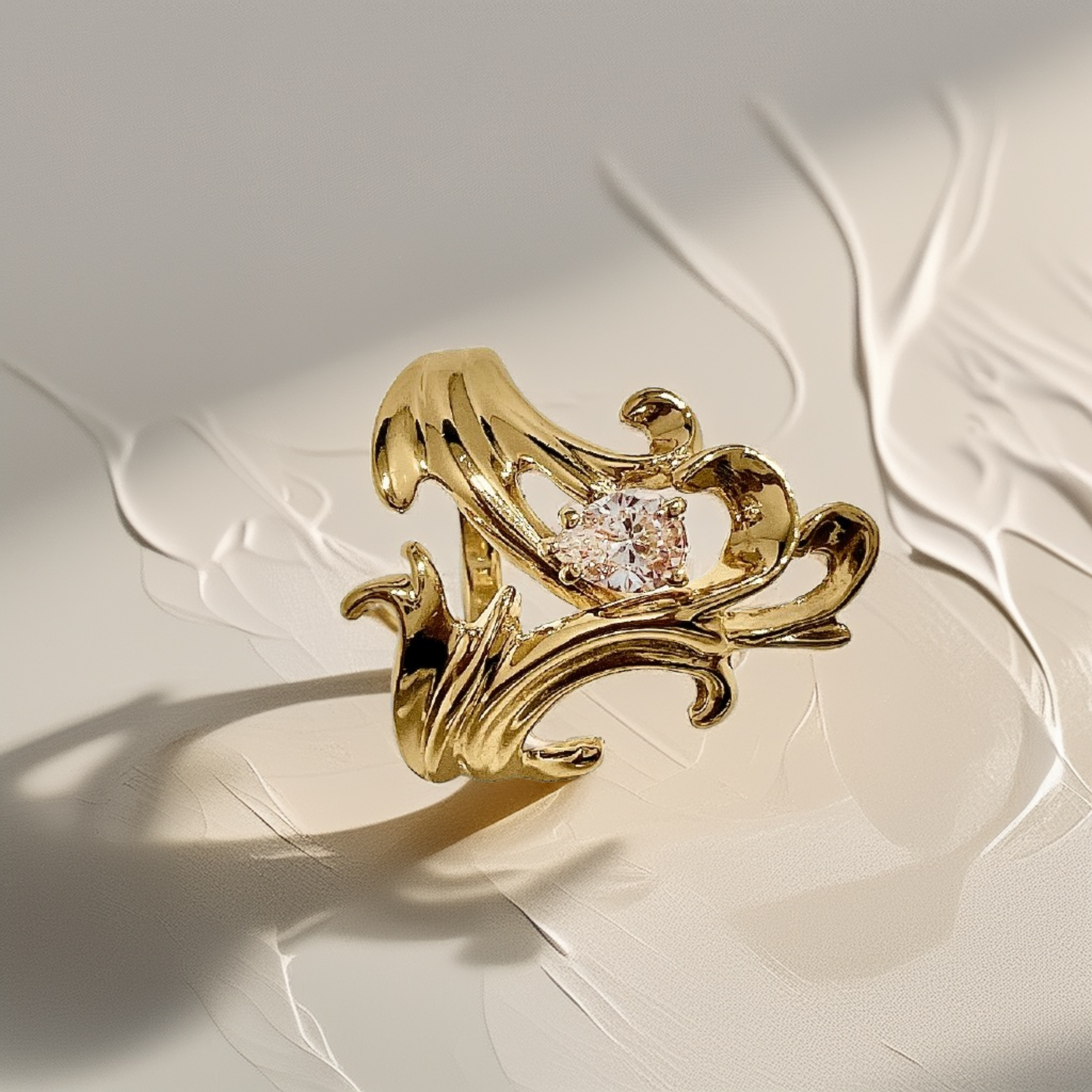 Vintage Pear Shaped Diamond Ring