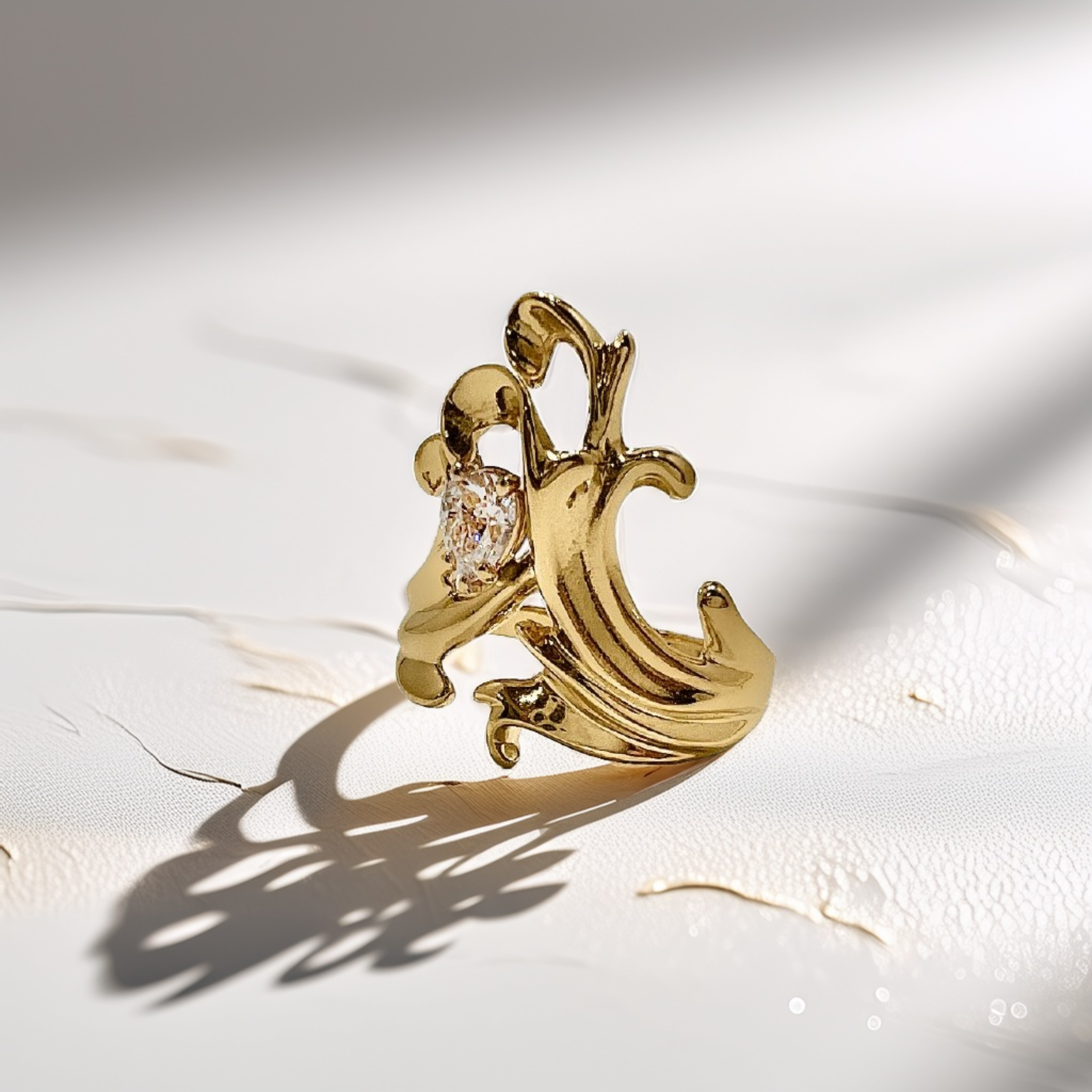 Vintage Pear Shaped Diamond Ring