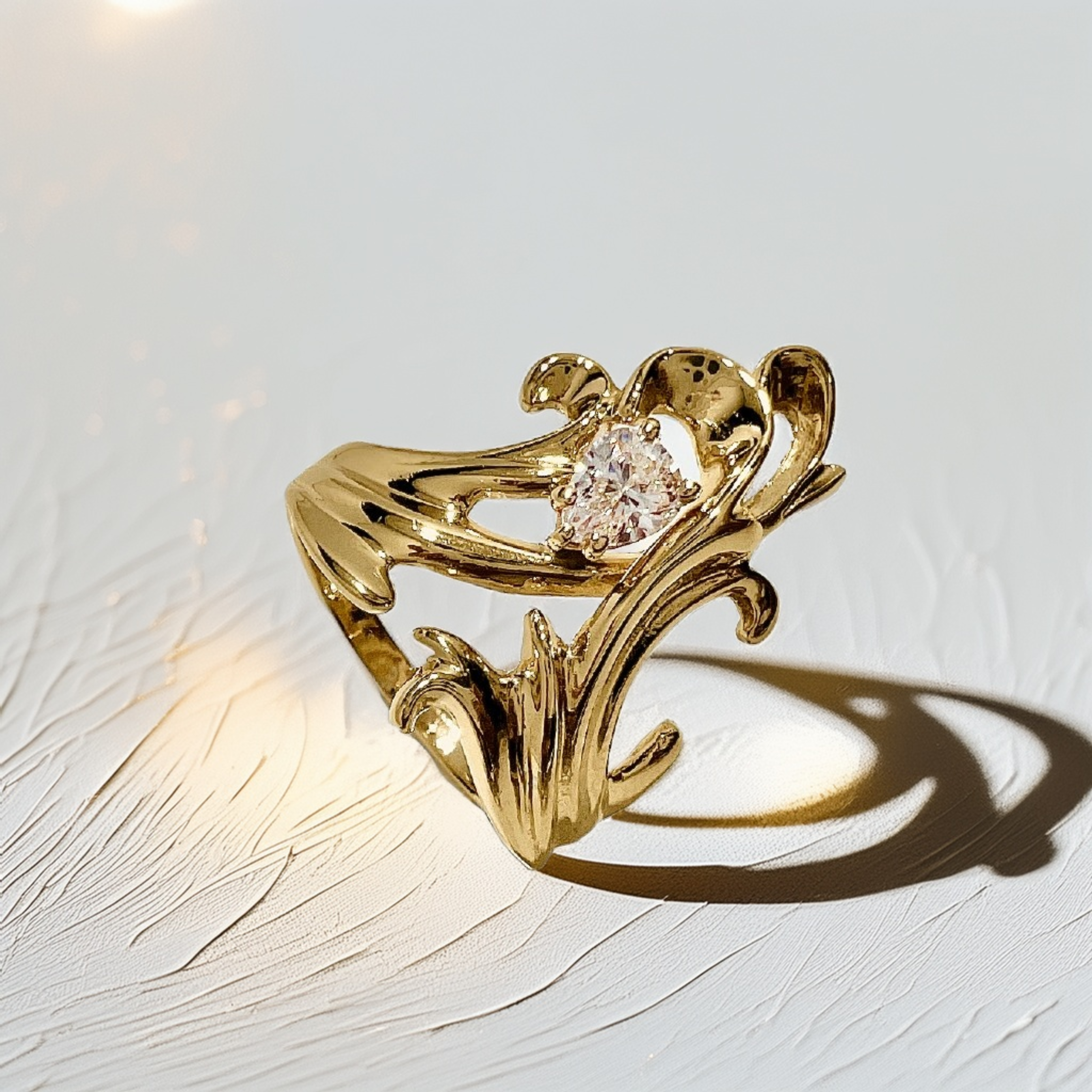 Vintage Pear Shaped Diamond Ring