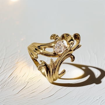 Vintage Pear Shaped Diamond Ring